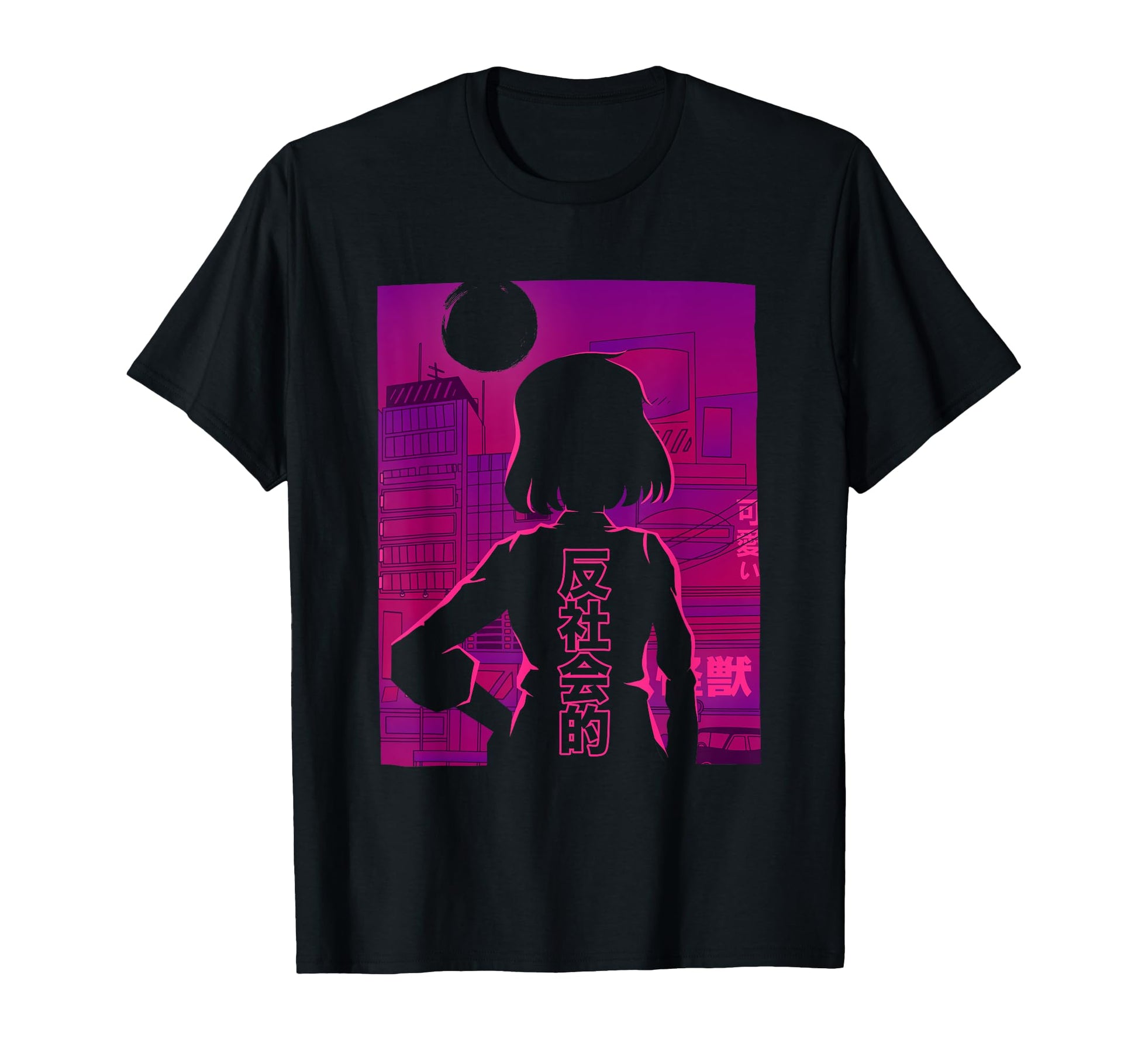 Antisocial Vaporwave Anime T-Shirt - Unique Graphic for Adults - T-Shirt, Sweatshirt, Hoodie