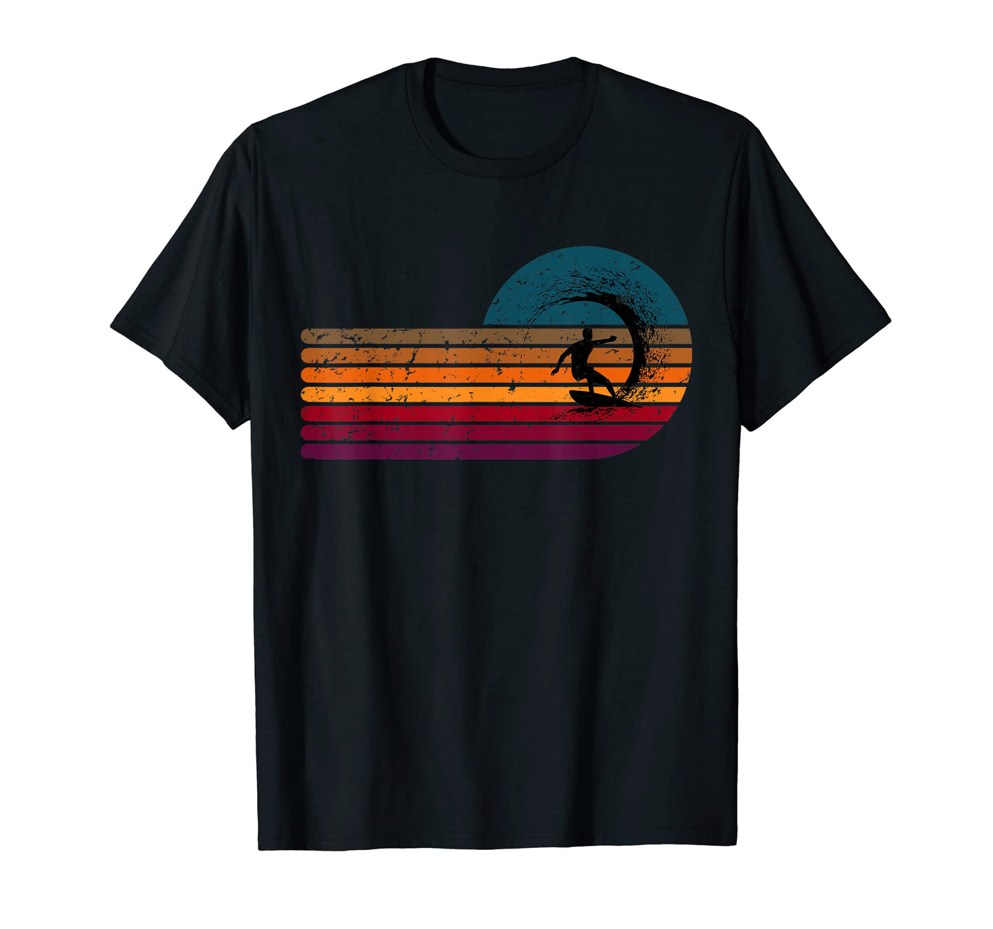 Distressed Surfer Surfing Beach Surf T-Shirt - Novelty Apparel for Adults - T-Shirt, Sweatshirt, Hoodie