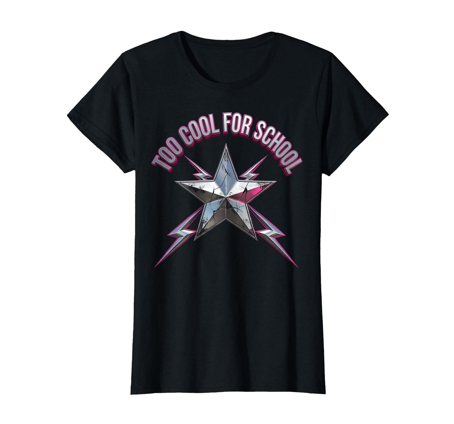 Too School Grunge Womens T-Shirt - Custom Art Print for Adults - T-Shirt, Sweatshirt, Hoodie