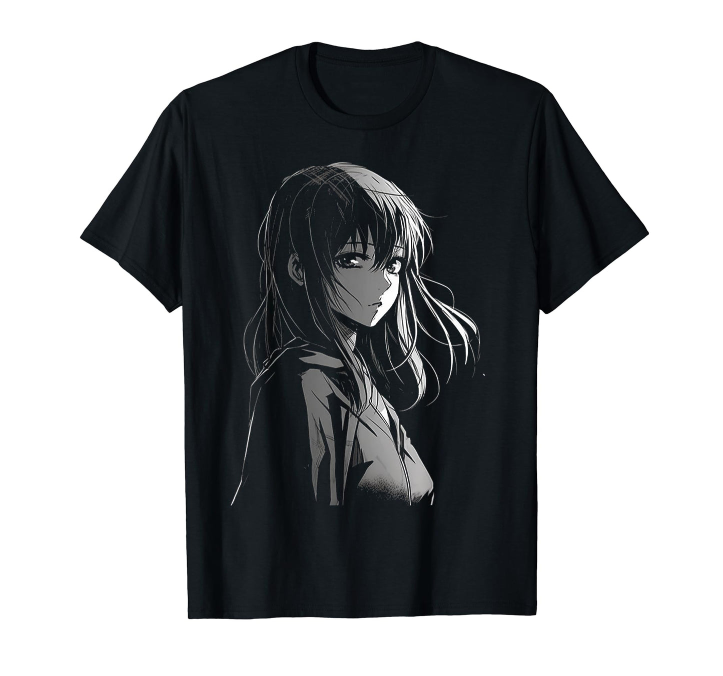 Sad Anime Goth Aesthetic Japanese T-Shirt - Aesthetic Graphic Unisex - T-Shirt, Sweatshirt, Hoodie
