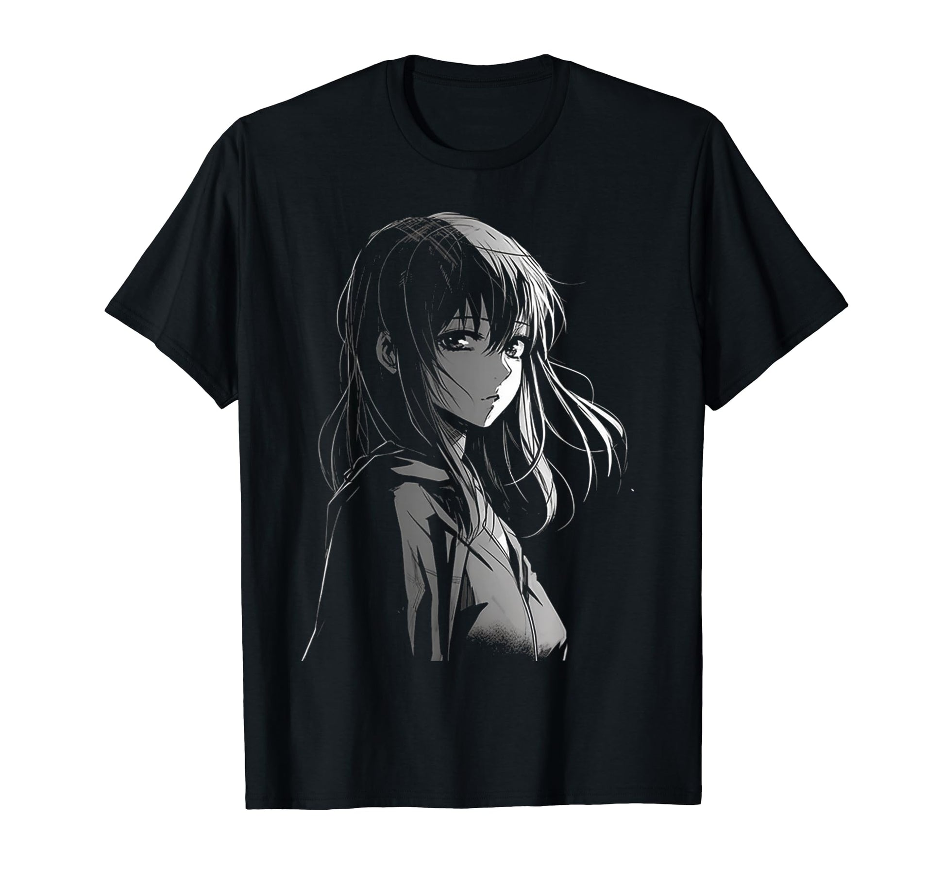 Sad Anime Goth Aesthetic Japanese T-Shirt - Aesthetic Graphic Unisex - T-Shirt, Sweatshirt, Hoodie