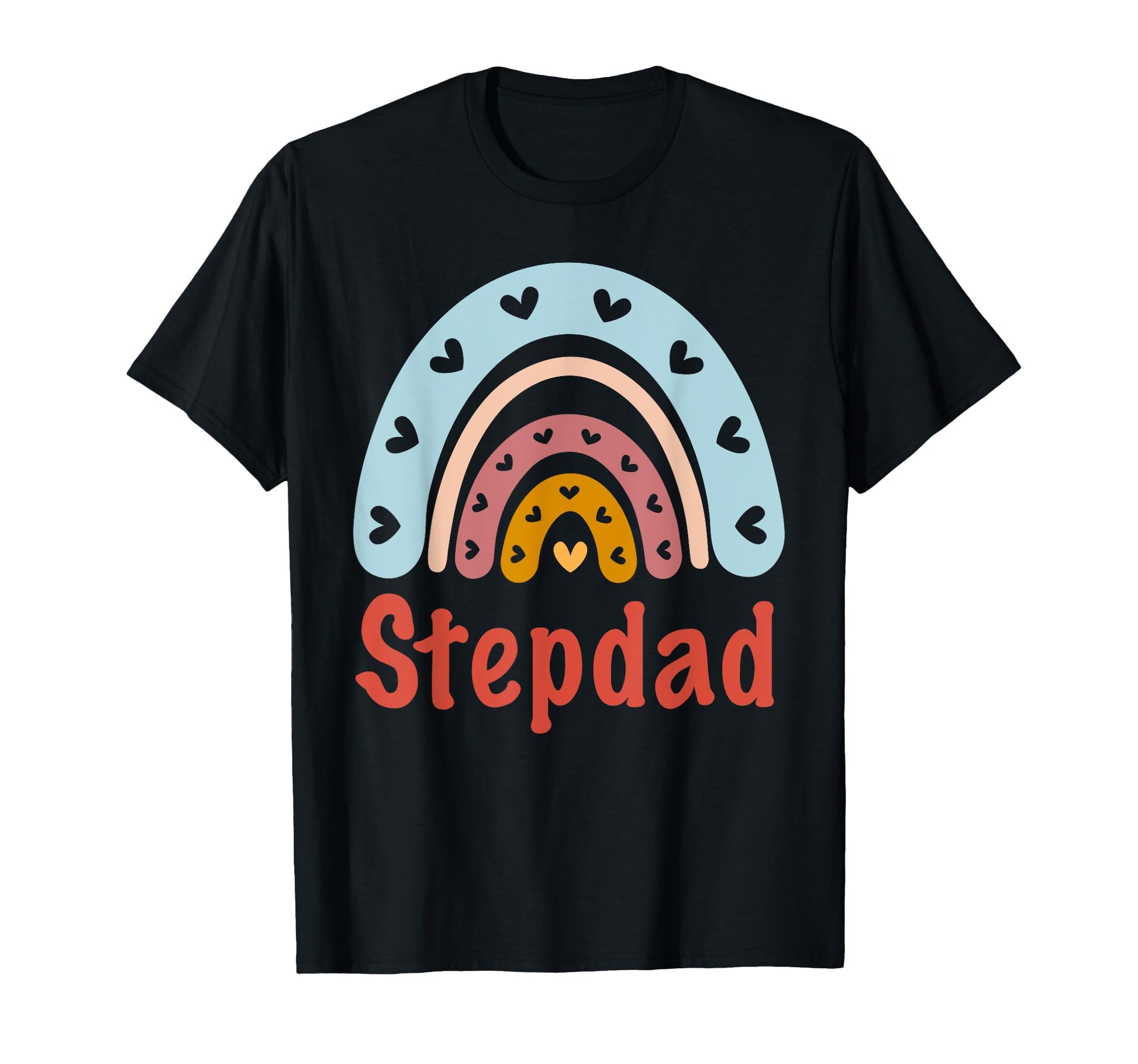 Stepdad Birthday Rainbow Boho T-Shirt - Aesthetic Graphic for Adults - T-Shirt, Sweatshirt, Hoodie
