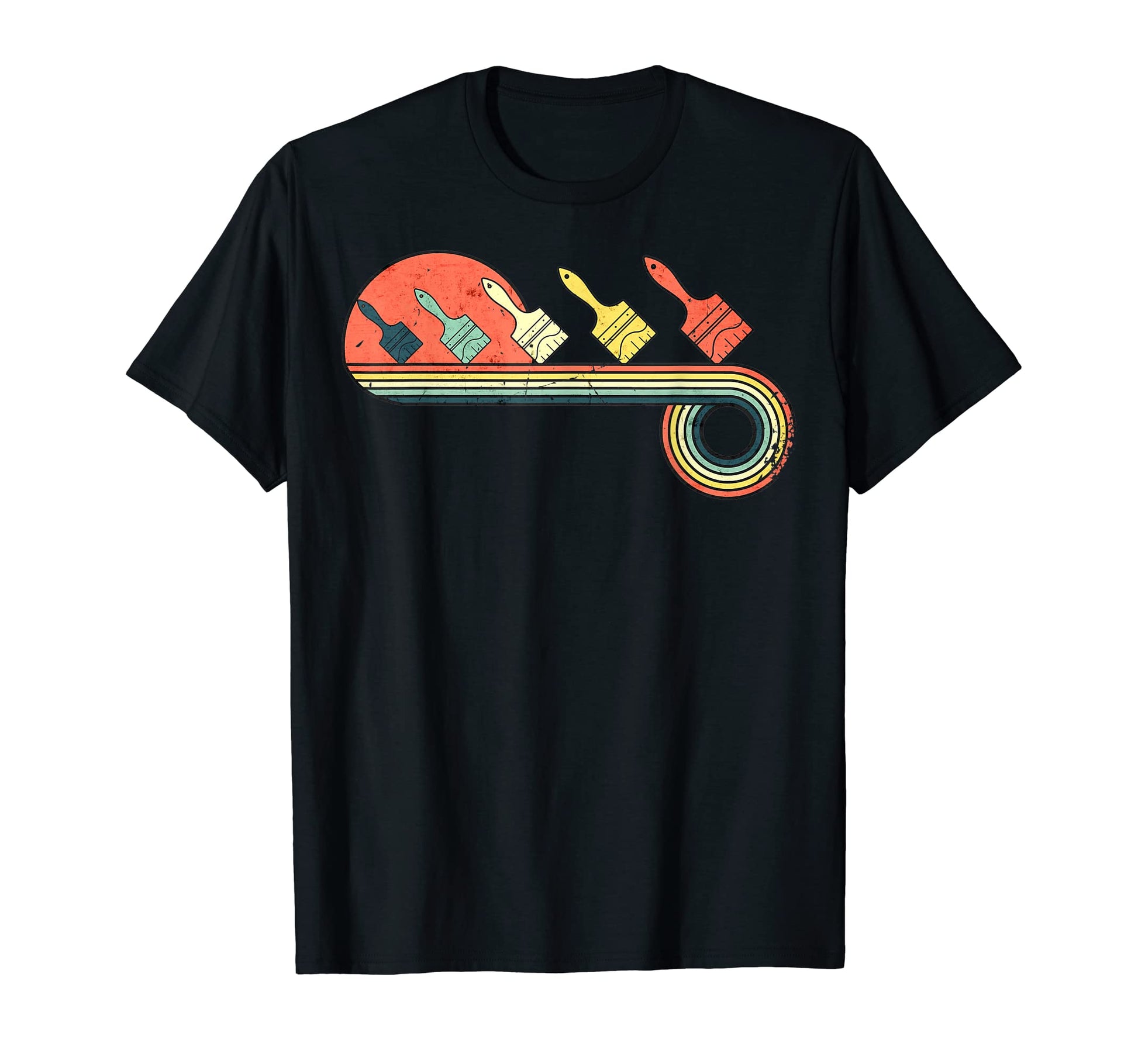 Paint Brush Painter Sunset Rainbow T-Shirt - Casual Everyday Wear Unisex - T-Shirt, Sweatshirt, Hoodie