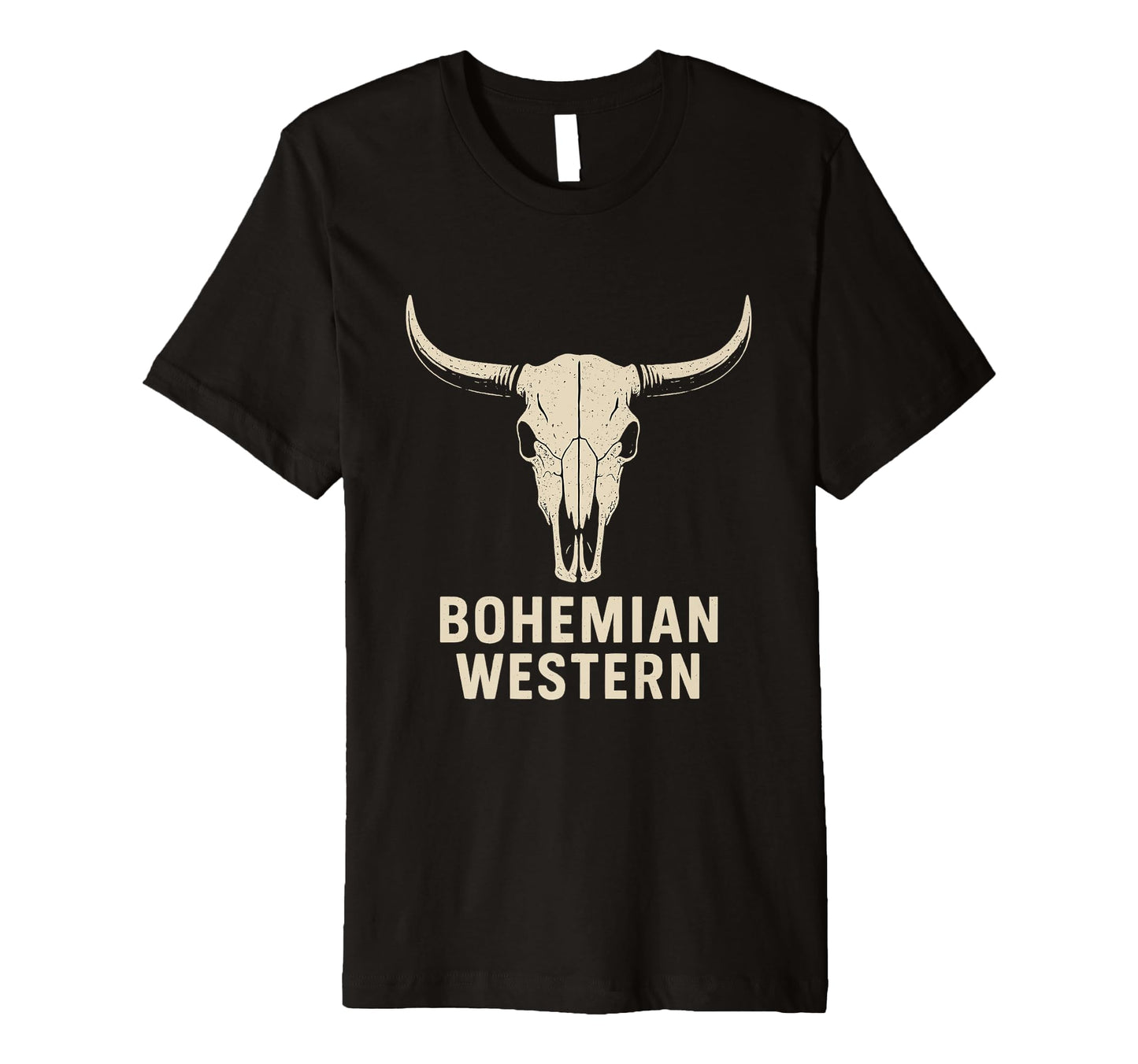 Bohemian Western Cow Skull Rustic Cowboy T-Shirt - Unique Graphic Unisex - T-Shirt, Sweatshirt, Hoodie
