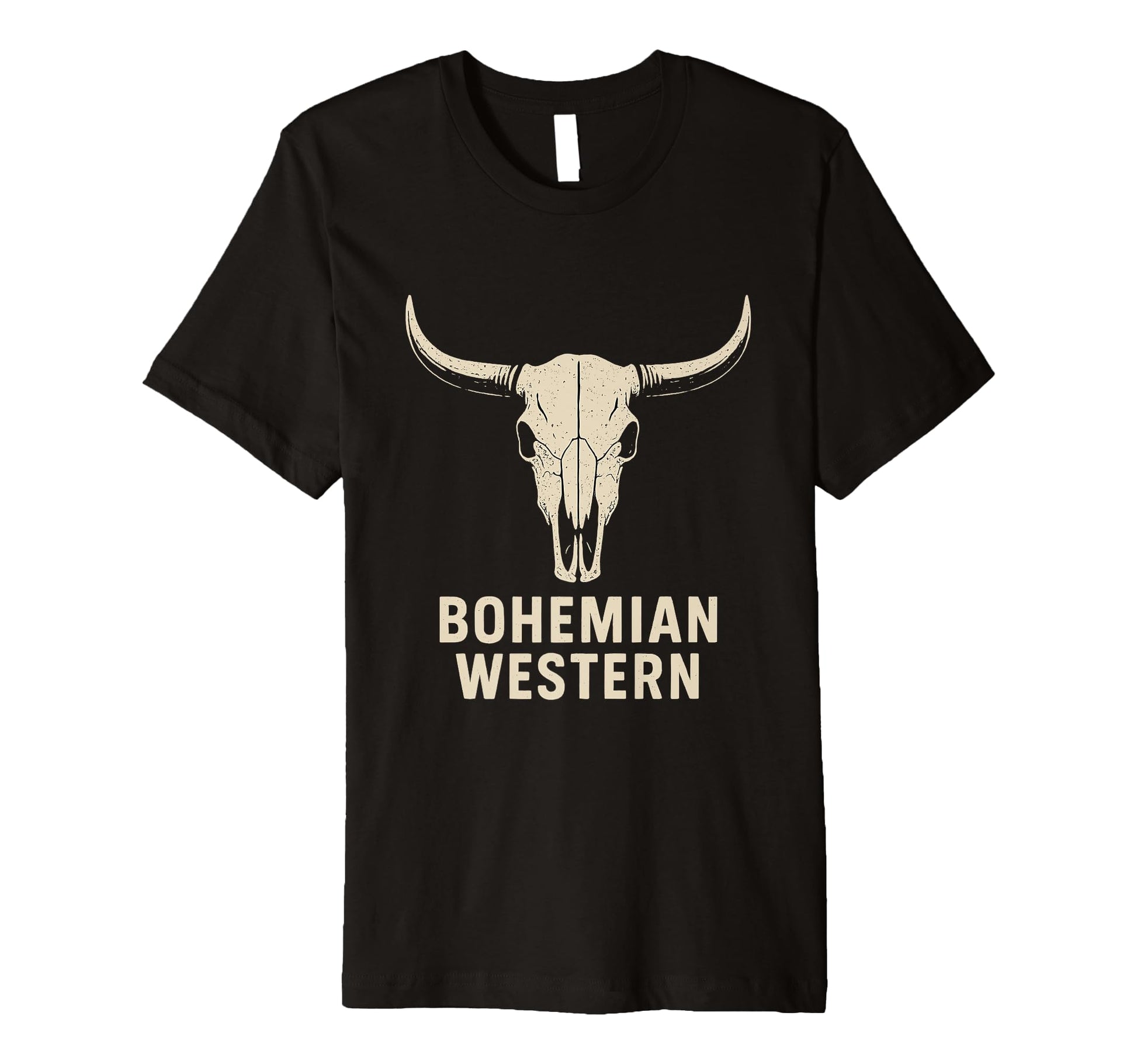 Bohemian Western Cow Skull Rustic Cowboy T-Shirt - Unique Graphic Unisex - T-Shirt, Sweatshirt, Hoodie