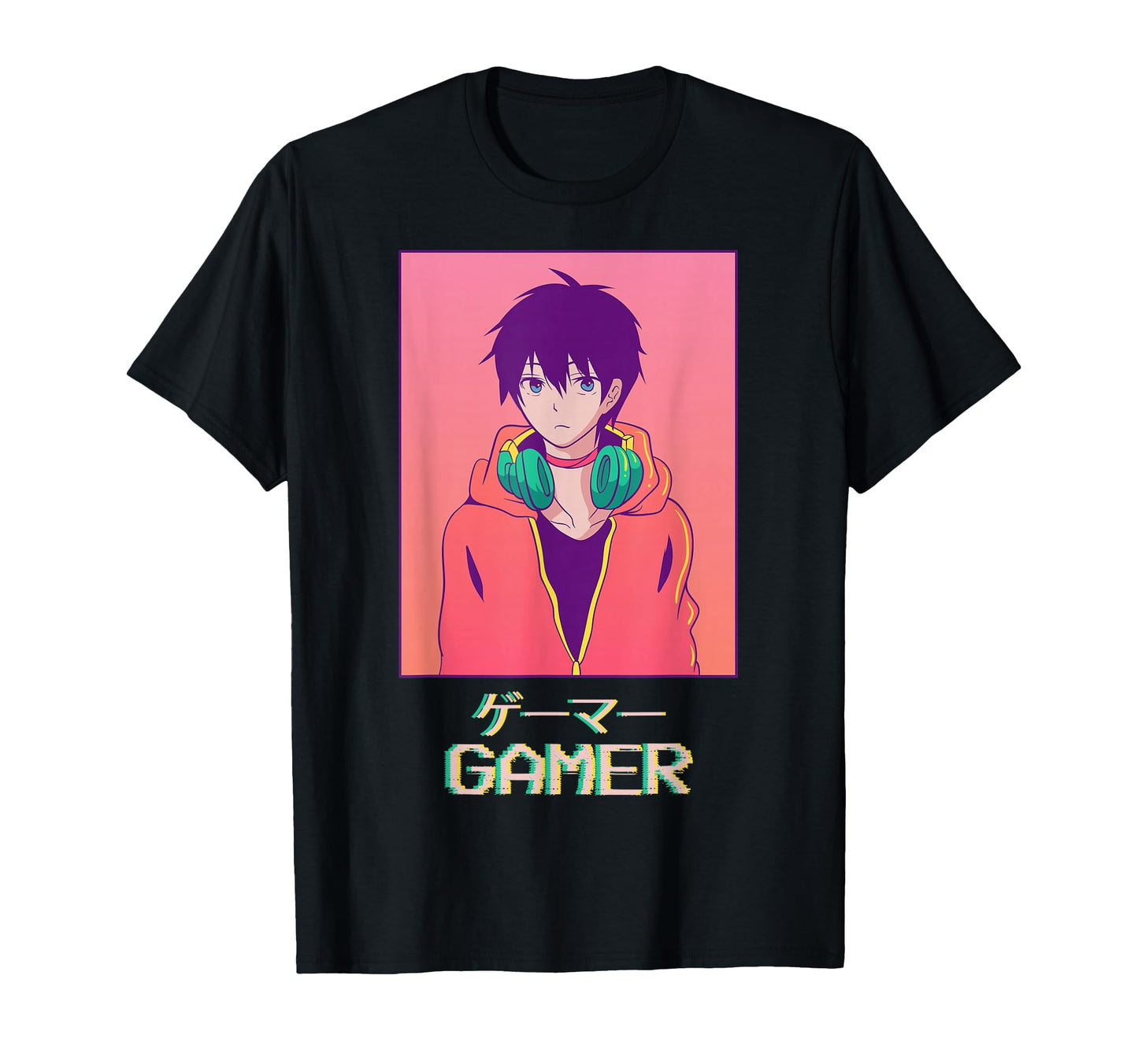 Gamer Anime Japanese Vaporwave T-Shirt - Aesthetic Graphic for Adults - T-Shirt, Sweatshirt, Hoodie