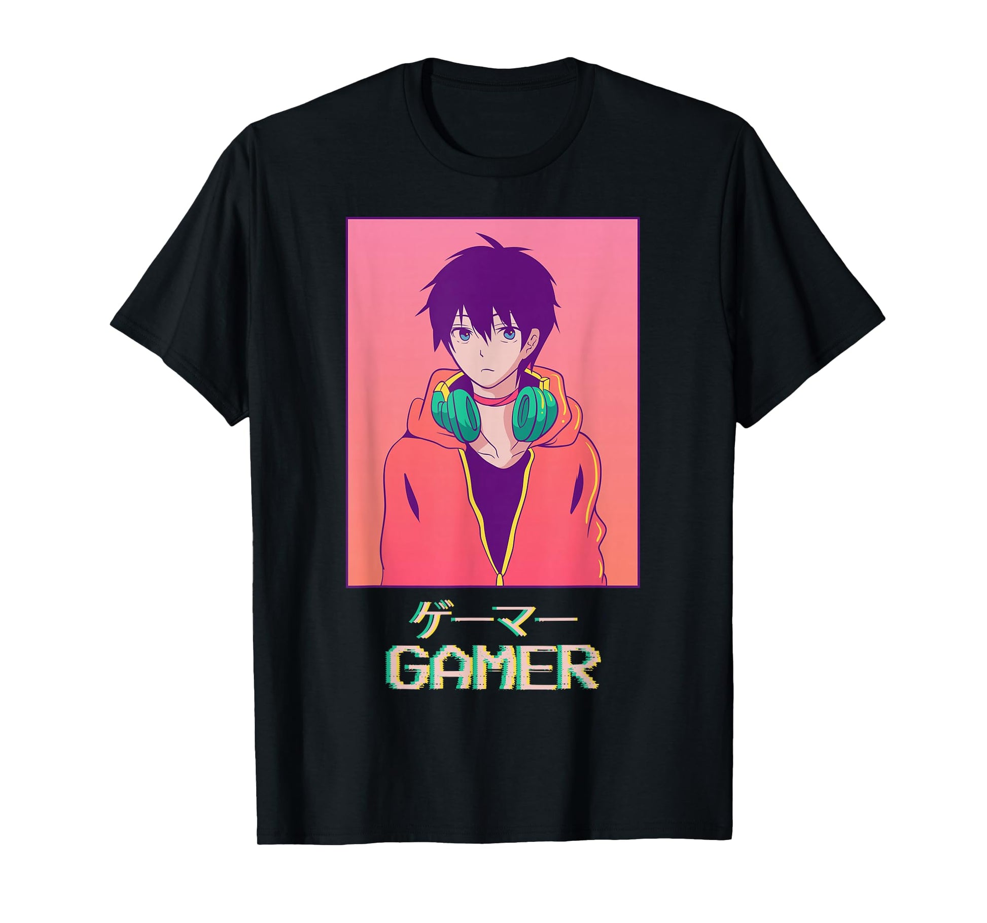 Gamer Anime Japanese Vaporwave T-Shirt - Aesthetic Graphic for Adults - T-Shirt, Sweatshirt, Hoodie