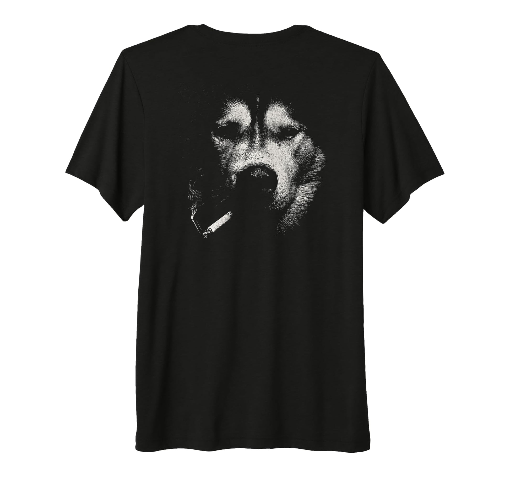Siberian Husky Smoking Cigarette Grunge T-Shirt - Unique Graphic Unisex - T-Shirt, Sweatshirt, Hoodie