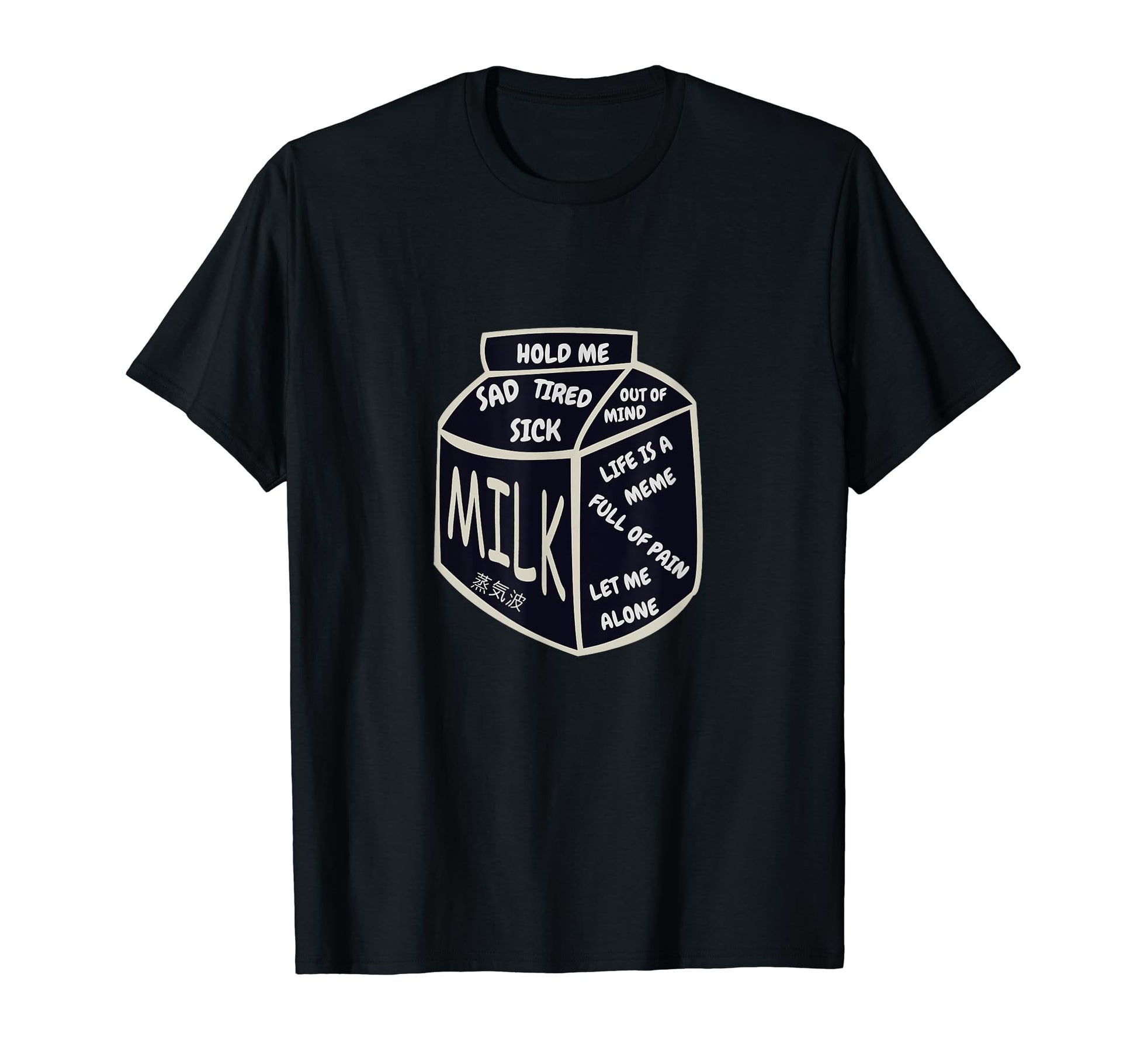 Milk Cartoon Aesthetic Vaporwave T-Shirt - Streetwear Style Men Women - T-Shirt, Sweatshirt, Hoodie