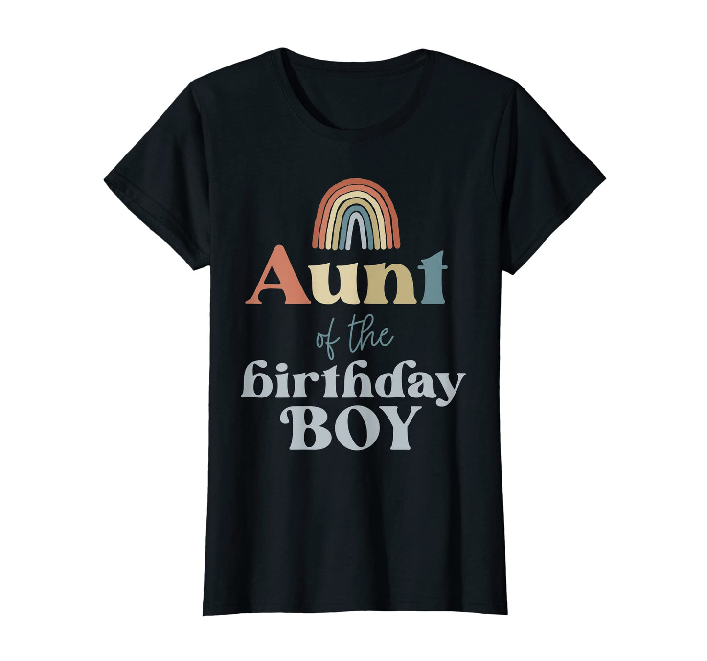 Womens Aunt Birthday Boho Rainbow T-Shirt - Custom Art Print for Adults - T-Shirt, Sweatshirt, Hoodie