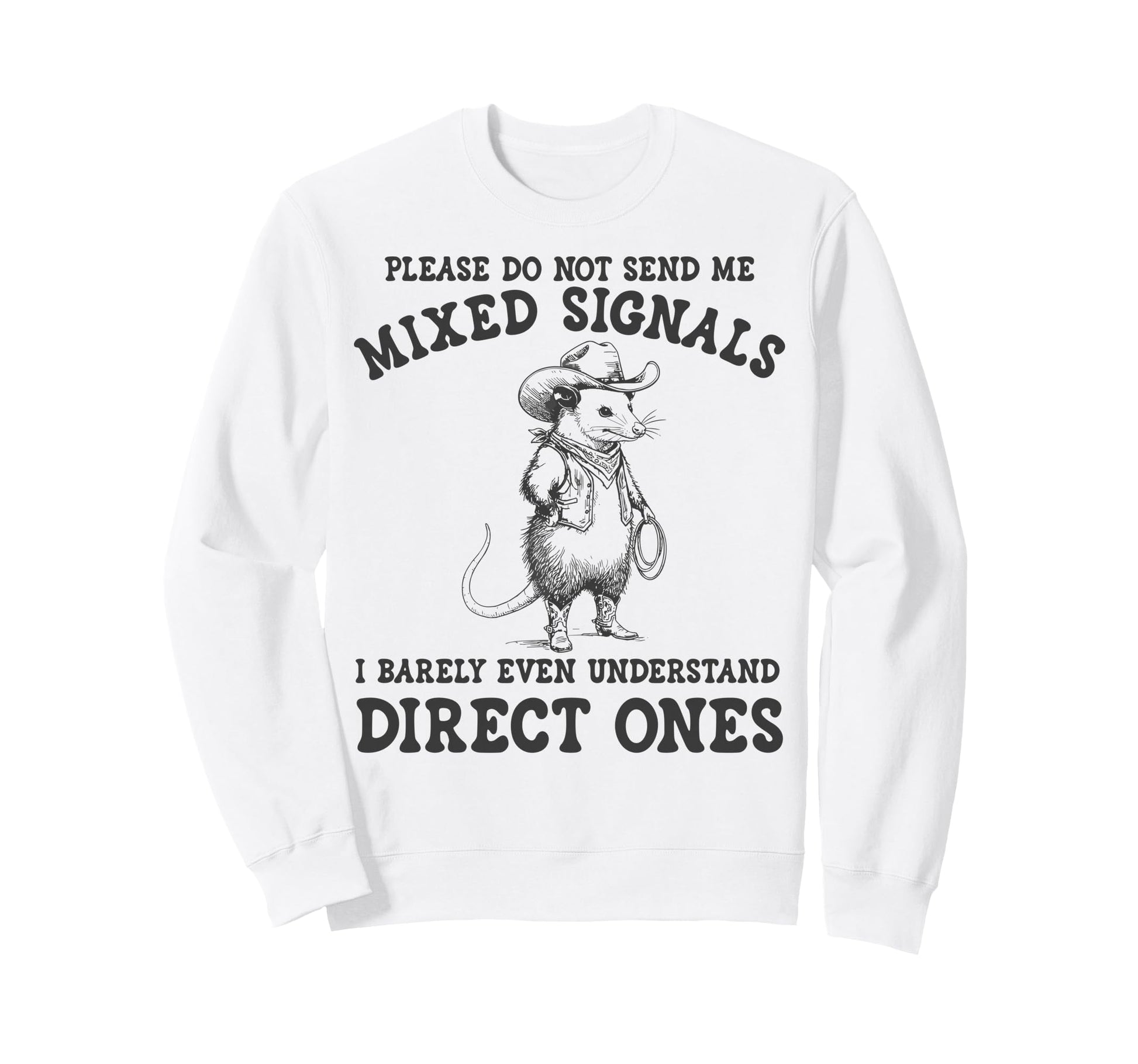 Please Do Not Send Me Mixed Sweatshirt - Minimalist Print for Adults - T-Shirt, Sweatshirt, Hoodie