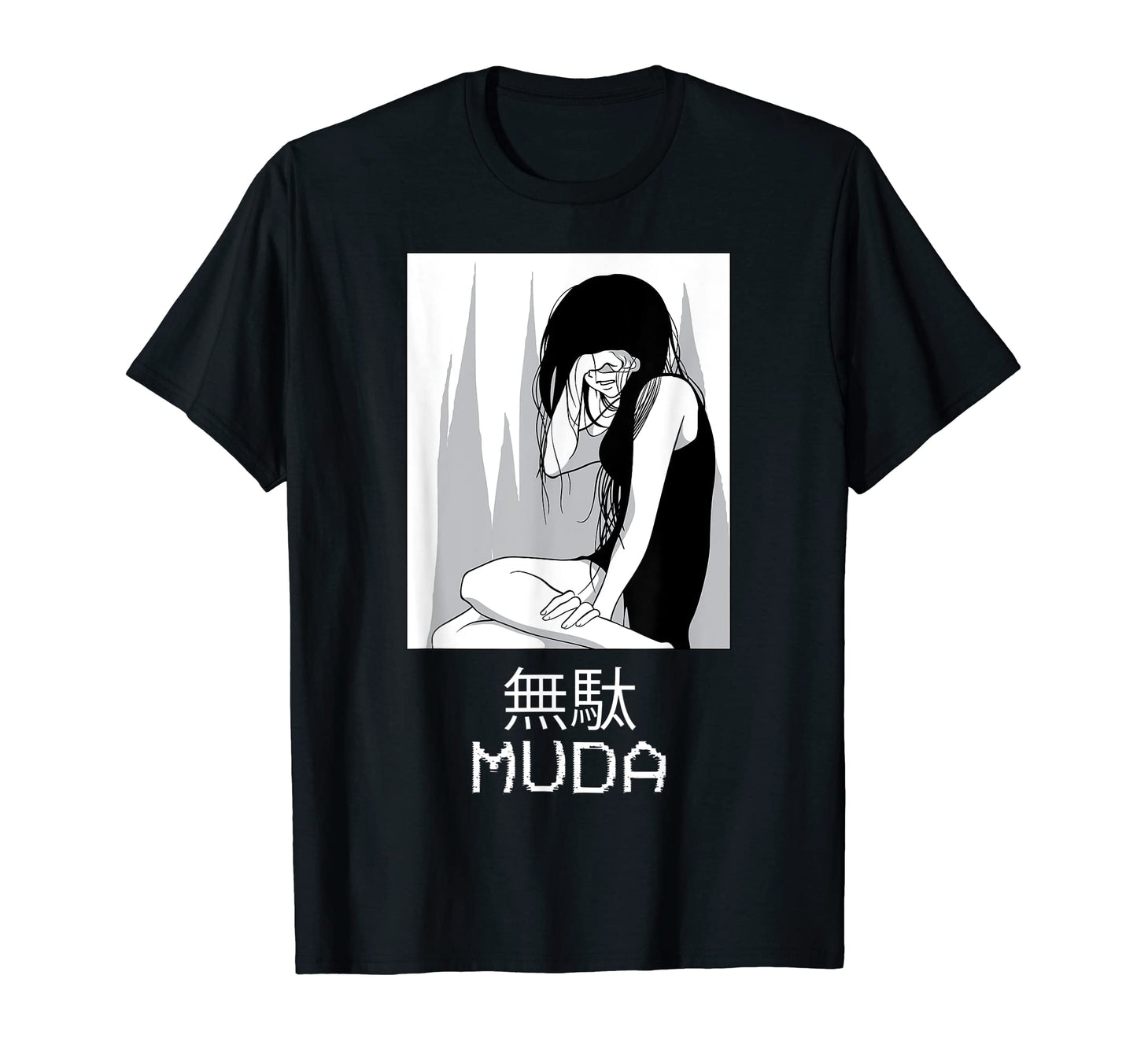 Emo Anime Japanese Vaporwave T-Shirt - Custom Art Print Men Women - T-Shirt, Sweatshirt, Hoodie