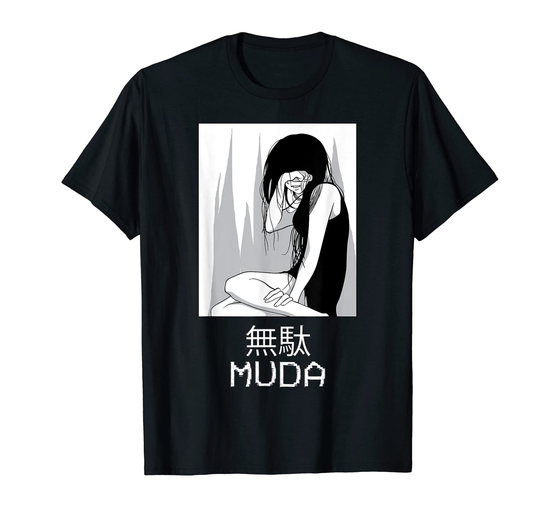Emo Anime Japanese Vaporwave T-Shirt - Custom Art Print Men Women - T-Shirt, Sweatshirt, Hoodie