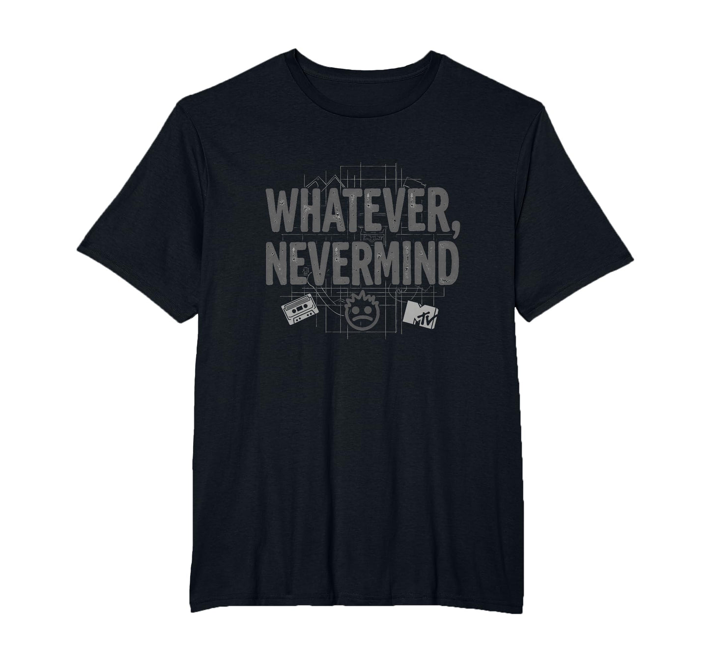 Whatever Nevermind Gen X Nostalgic 90S T-Shirt - Graphic Print for Adults - T-Shirt, Sweatshirt, Hoodie