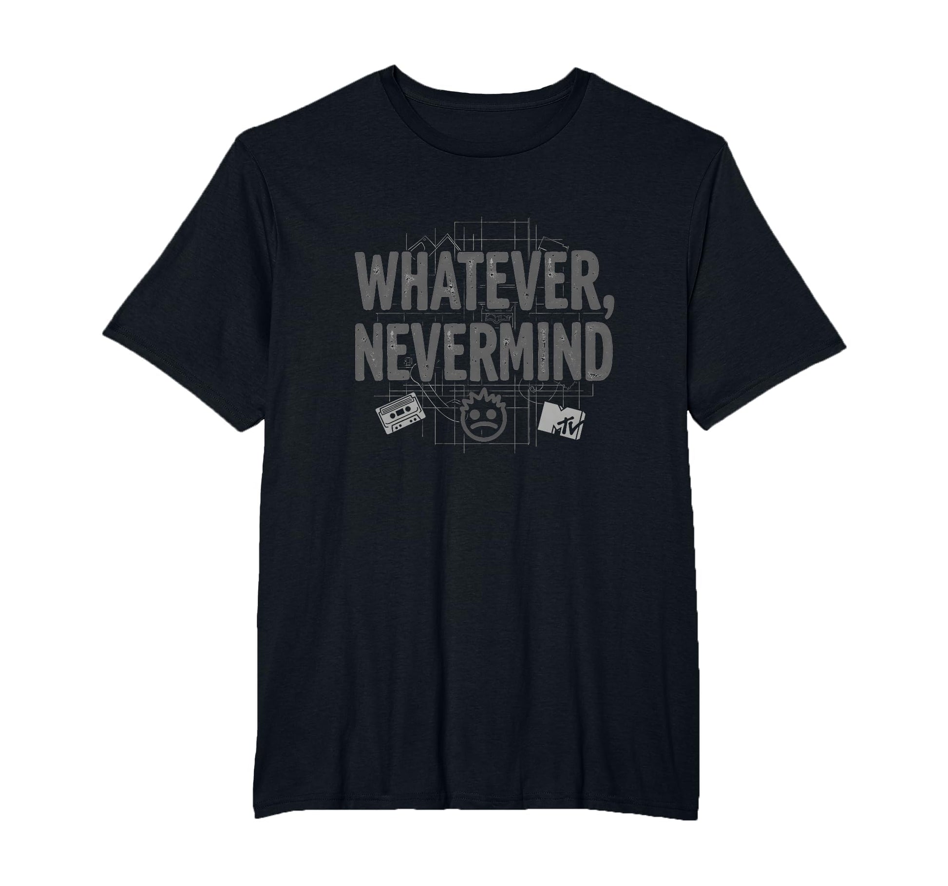 Whatever Nevermind Gen X Nostalgic T-Shirt - Minimalist Print for Adults - T-Shirt, Sweatshirt, Hoodie