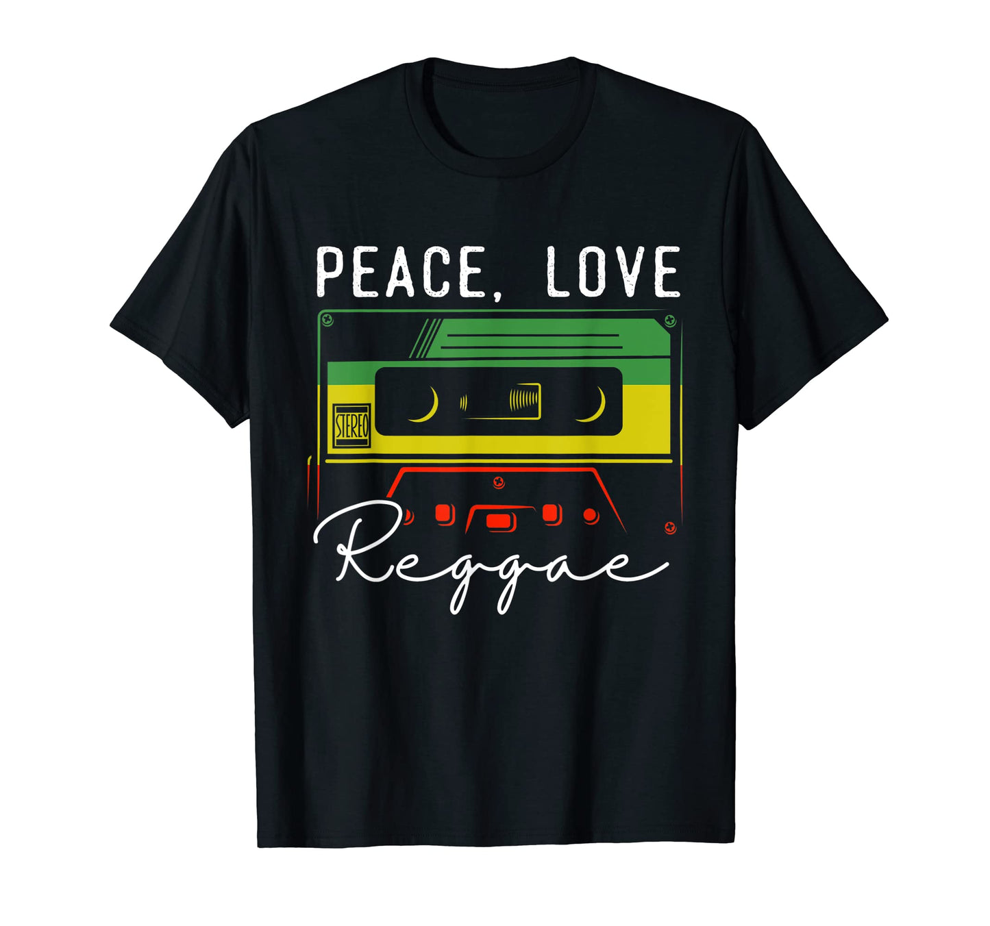 Peace Reggae Music Love Rasta Jamaica T-Shirt - Custom Art Print Unisex - T-Shirt, Sweatshirt, Hoodie