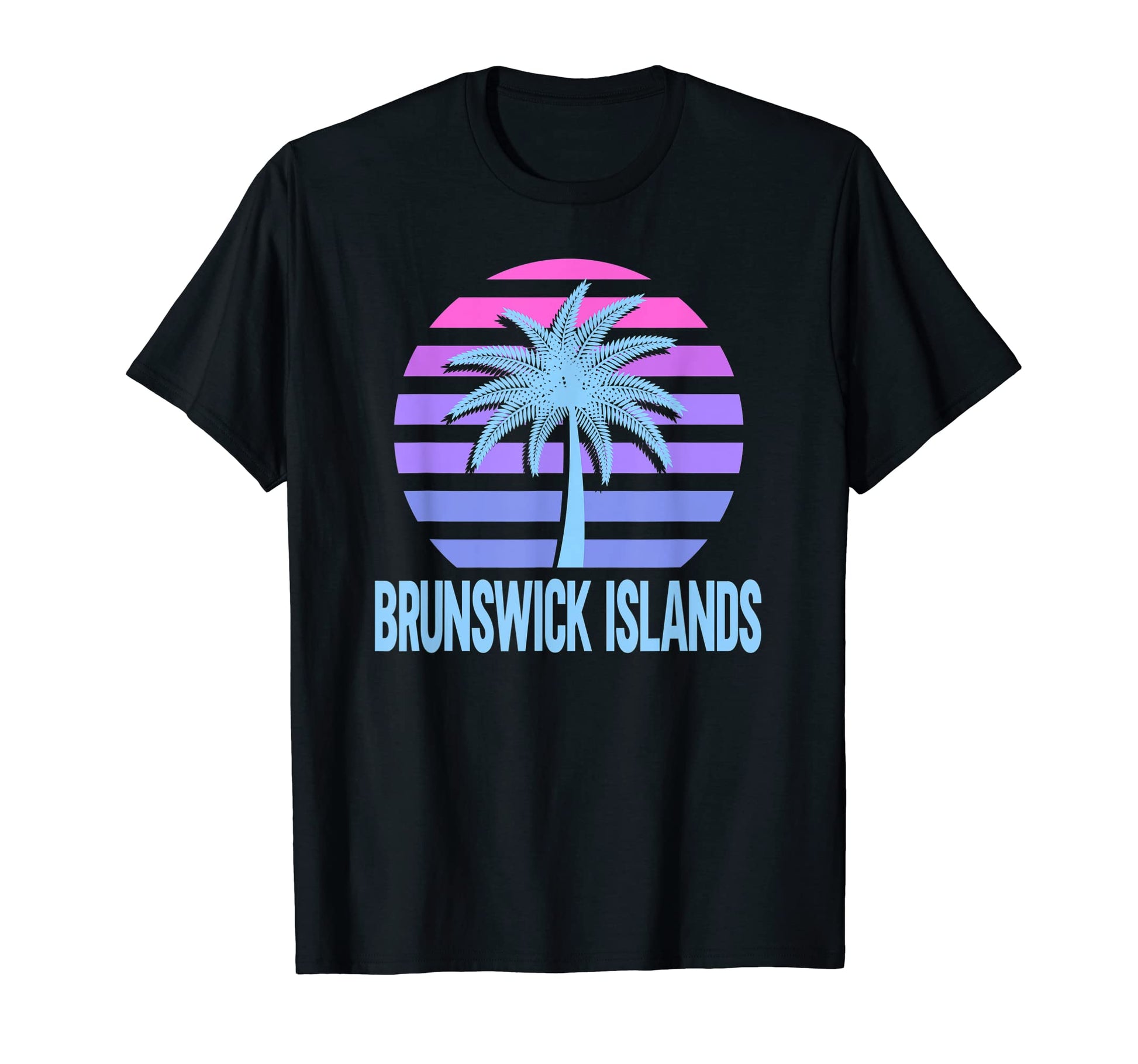 Brunswick Islands Vacation Vaporwave T-Shirt - Novelty Apparel Unisex - T-Shirt, Sweatshirt, Hoodie