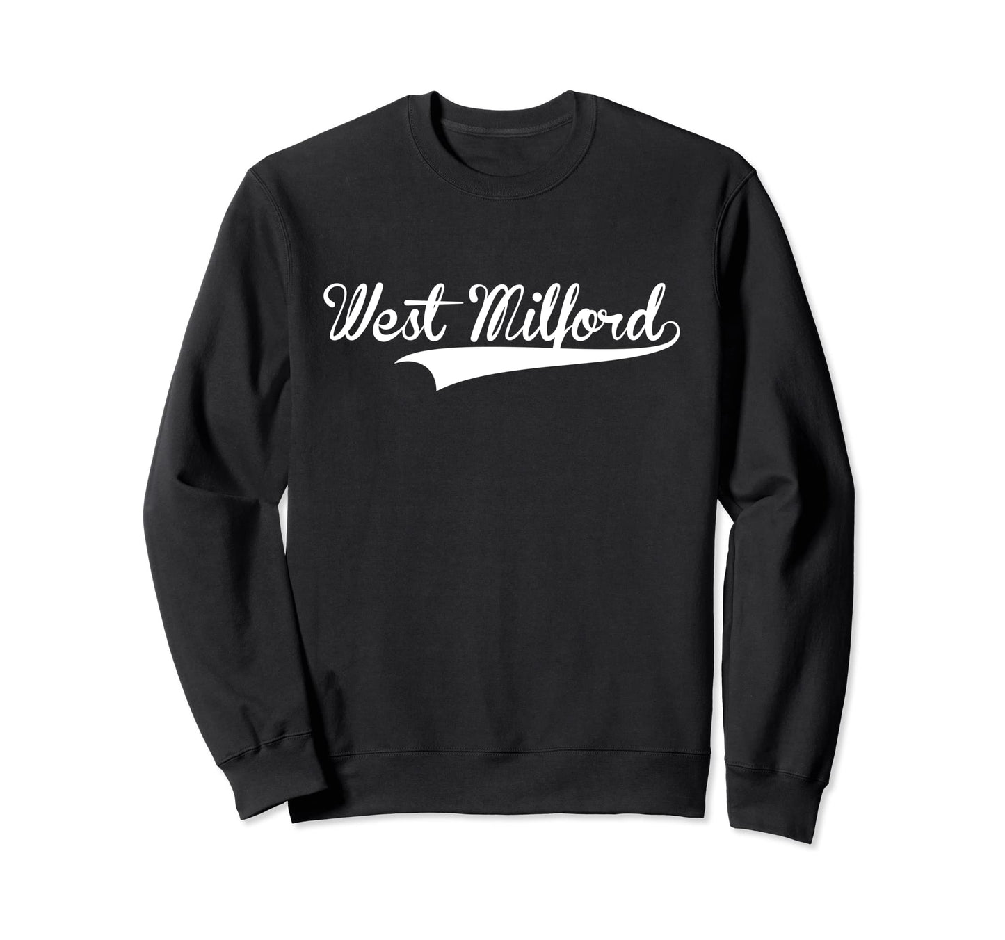 West Milford Baseball Font Sweatshirt - Custom Art Print for Adults - T-Shirt, Sweatshirt, Hoodie