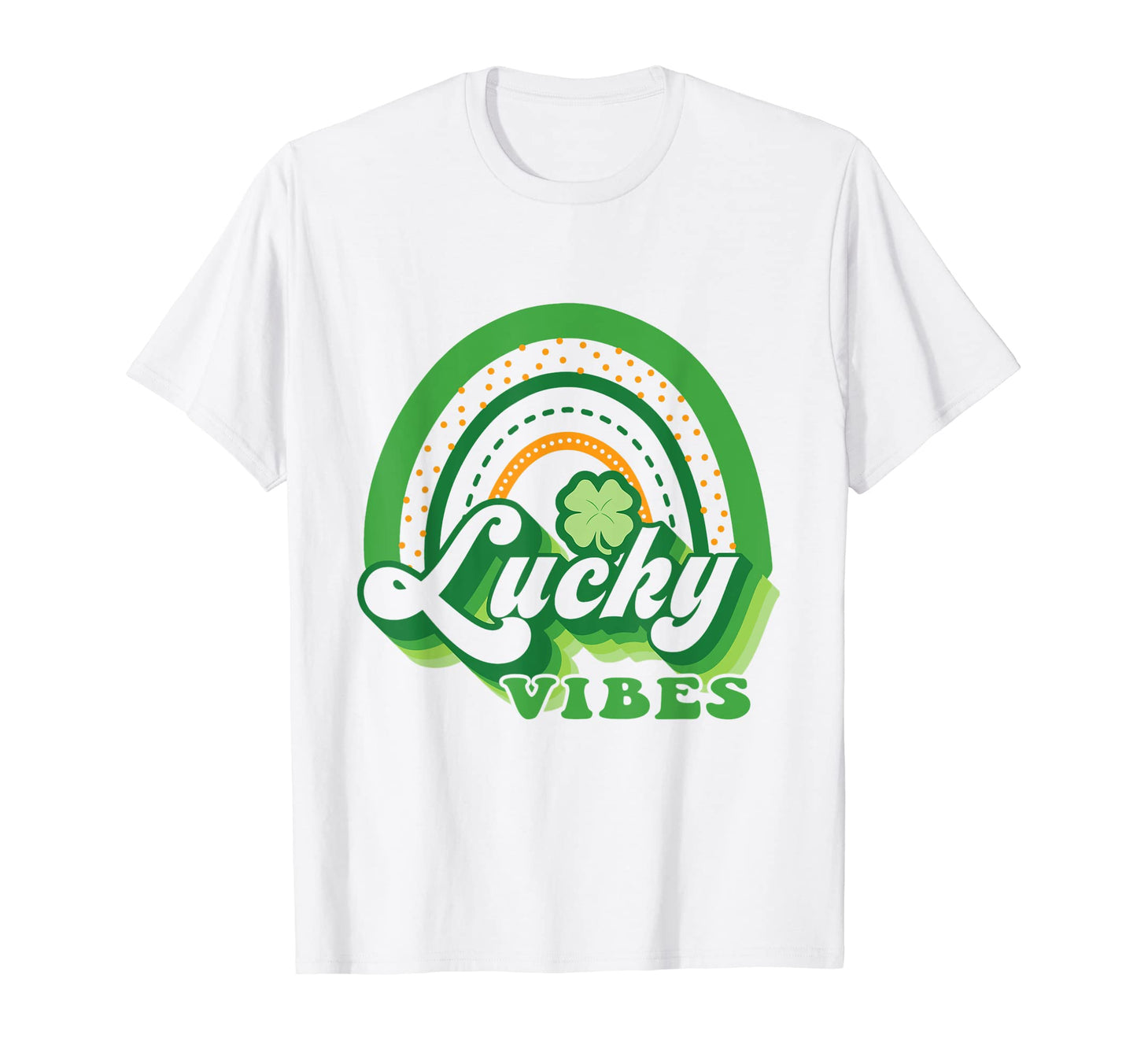 Irish St Patricks Day Groovy Rainbow Lucky T-Shirt - Graphic Print Unisex - T-Shirt, Sweatshirt, Hoodie