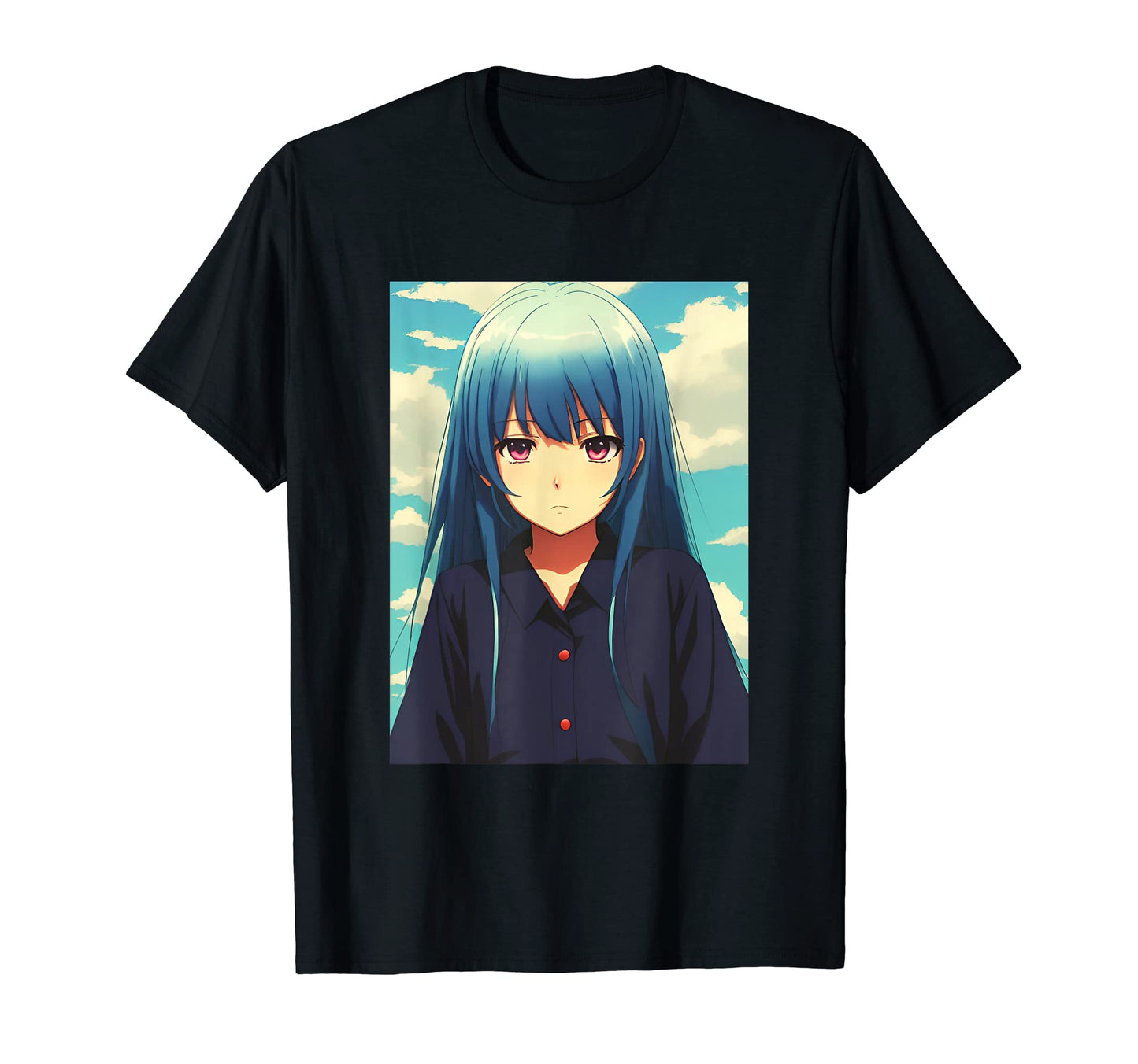 Japanese Streetwear Vaporwave Sad T-Shirt - Minimalist Print for Adults - T-Shirt, Sweatshirt, Hoodie