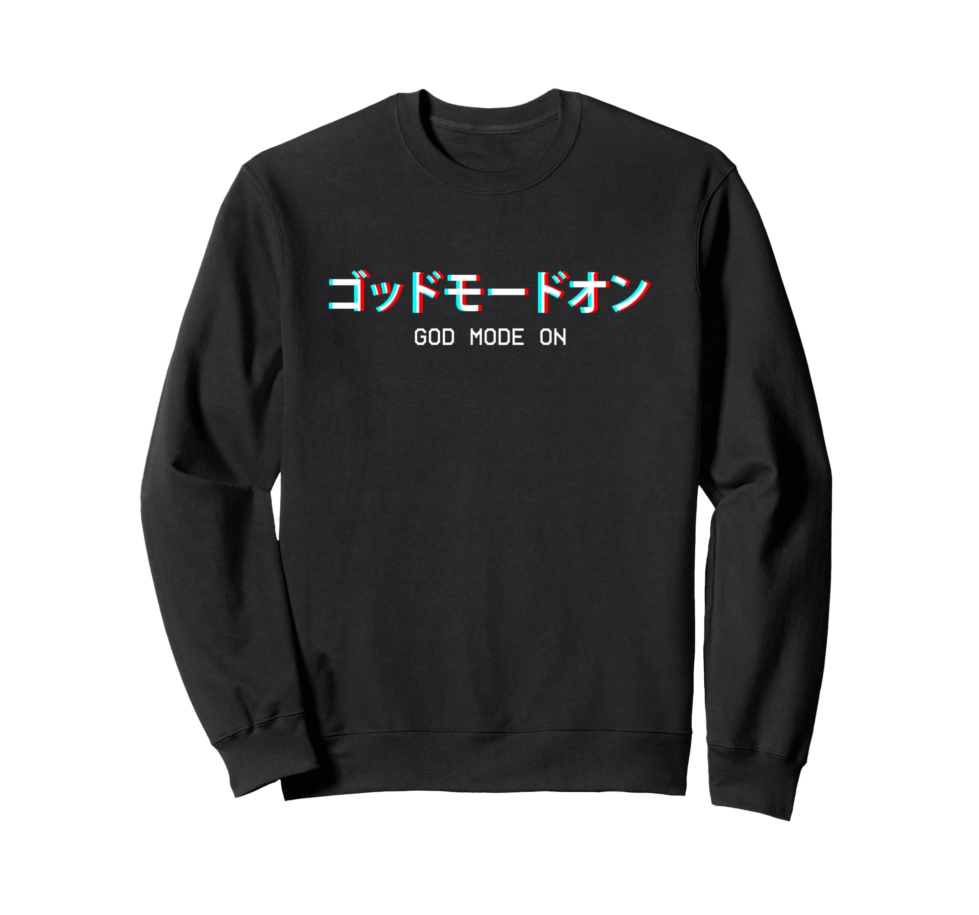 God Mode Japanese Vaporwave Sweatshirt - Trendy Graphic Men Women - T-Shirt, Sweatshirt, Hoodie