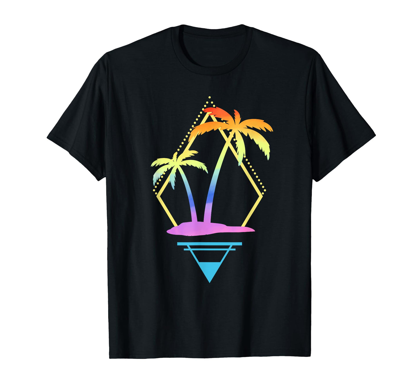 Palm Trees 90S Vaporwave Aesthetic 80S Art T-Shirt - Trendy Graphic Unisex - T-Shirt, Sweatshirt, Hoodie