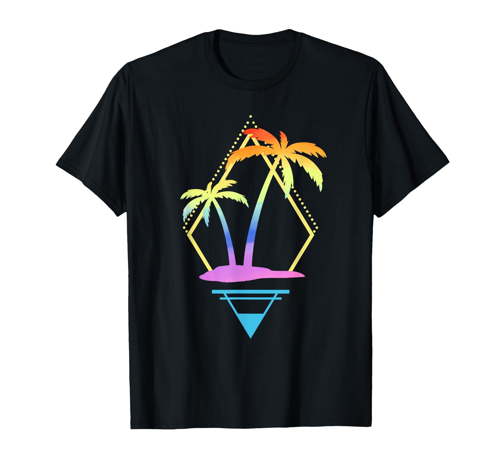 Palm Trees 90S Vaporwave Aesthetic 80S Art T-Shirt - Trendy Graphic Unisex - T-Shirt, Sweatshirt, Hoodie