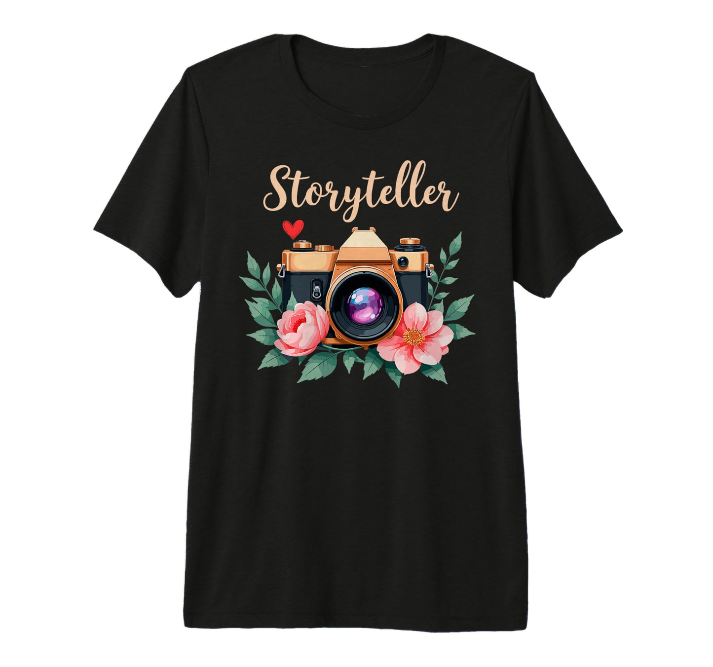 Photo Camera Flowers Storyteller T-Shirt - Trendy Graphic Men Women - T-Shirt, Sweatshirt, Hoodie