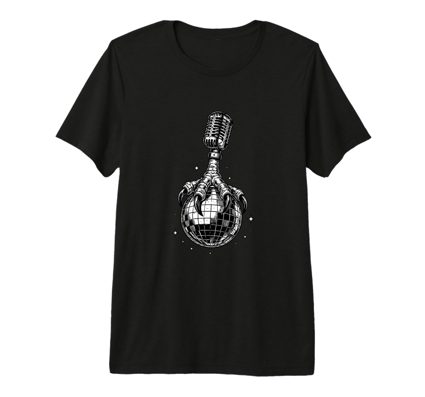 Microphone Talon Claw Disco Ball Tri T-Shirt - Casual Everyday Wear Unisex - T-Shirt, Sweatshirt, Hoodie