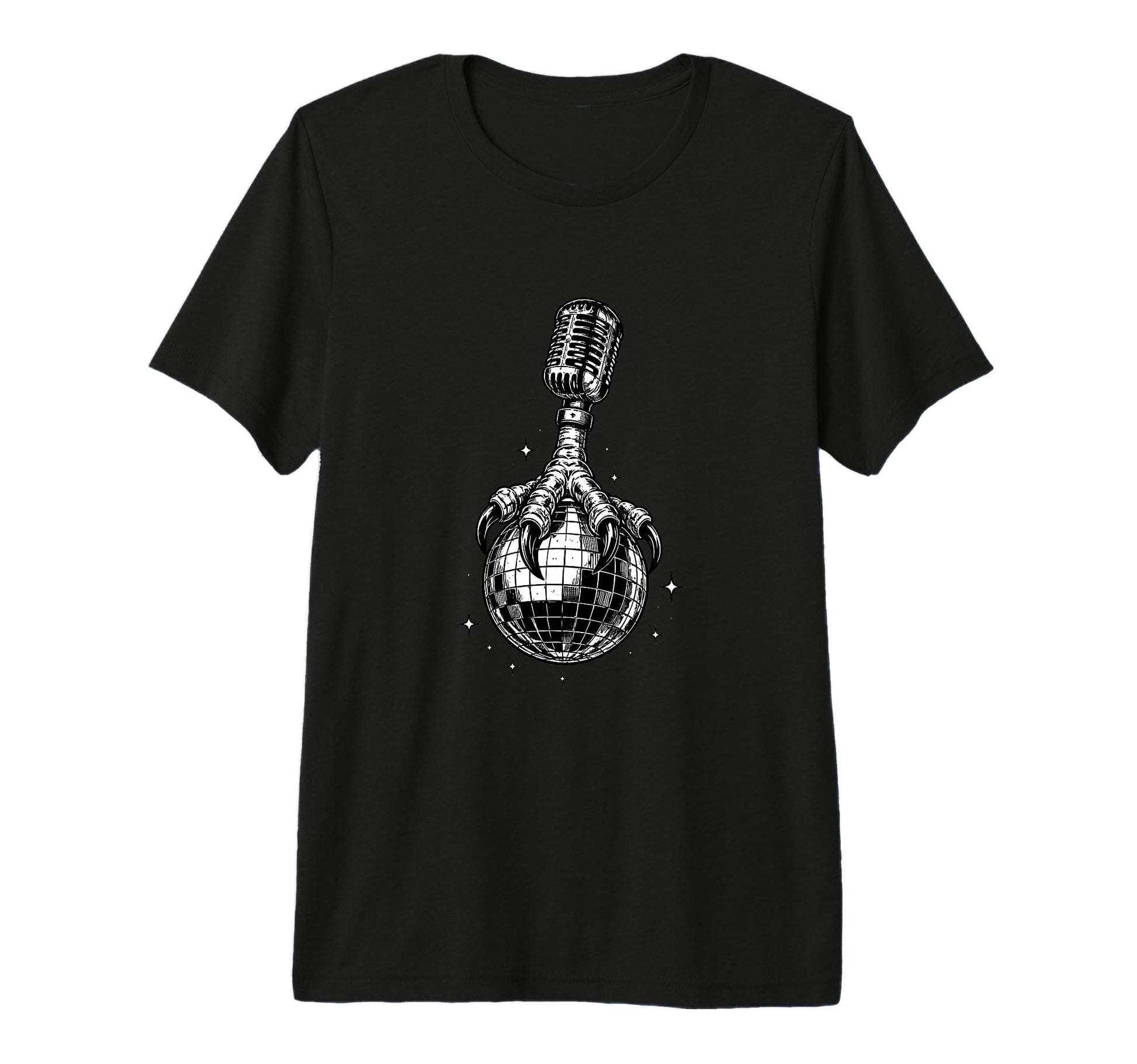 Microphone Talon Claw Disco Ball Tri T-Shirt - Casual Everyday Wear Unisex - T-Shirt, Sweatshirt, Hoodie