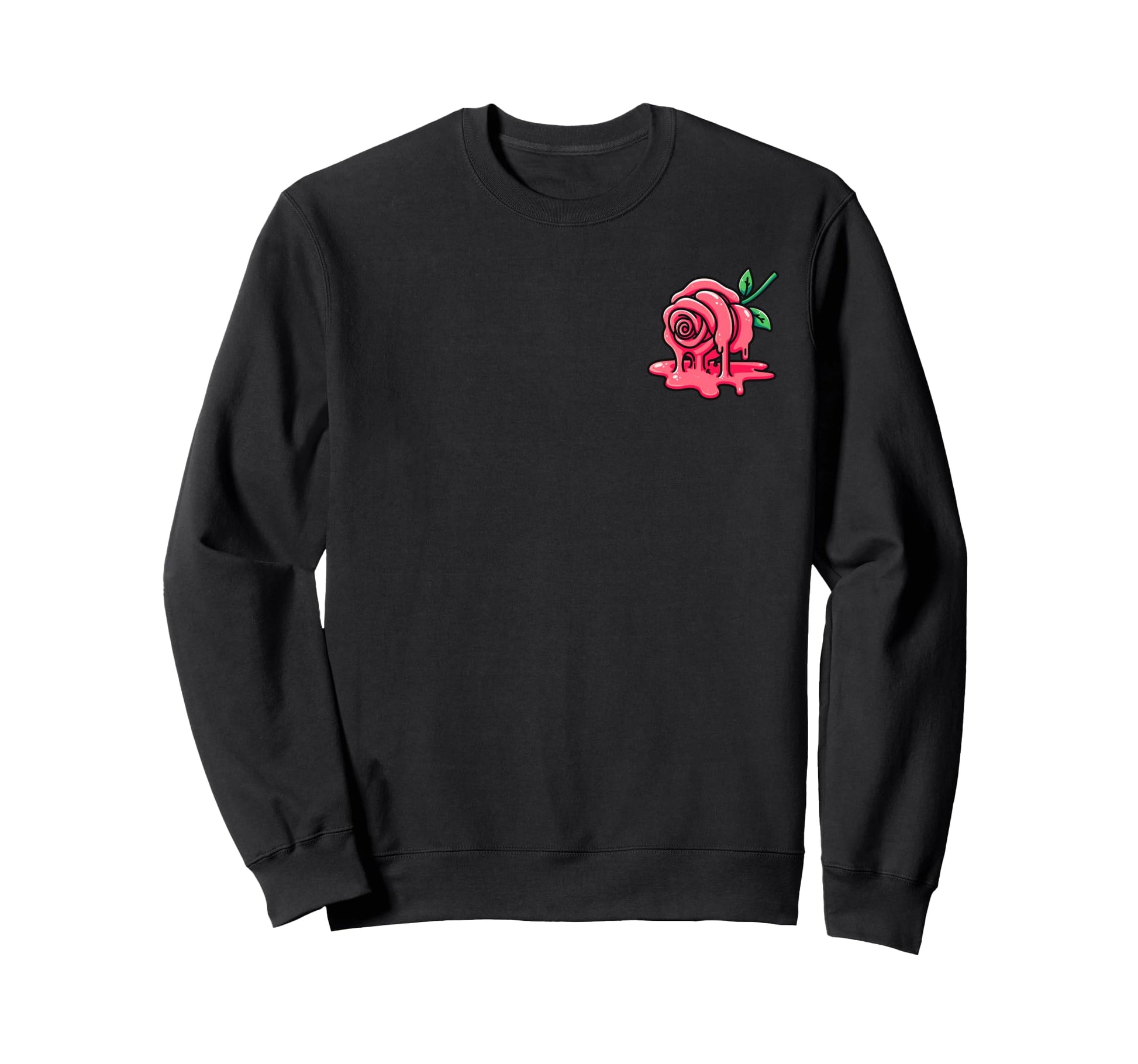 Melting Rose Aesthetic Vaporwave Sweatshirt - Custom Art Print Unisex - T-Shirt, Sweatshirt, Hoodie