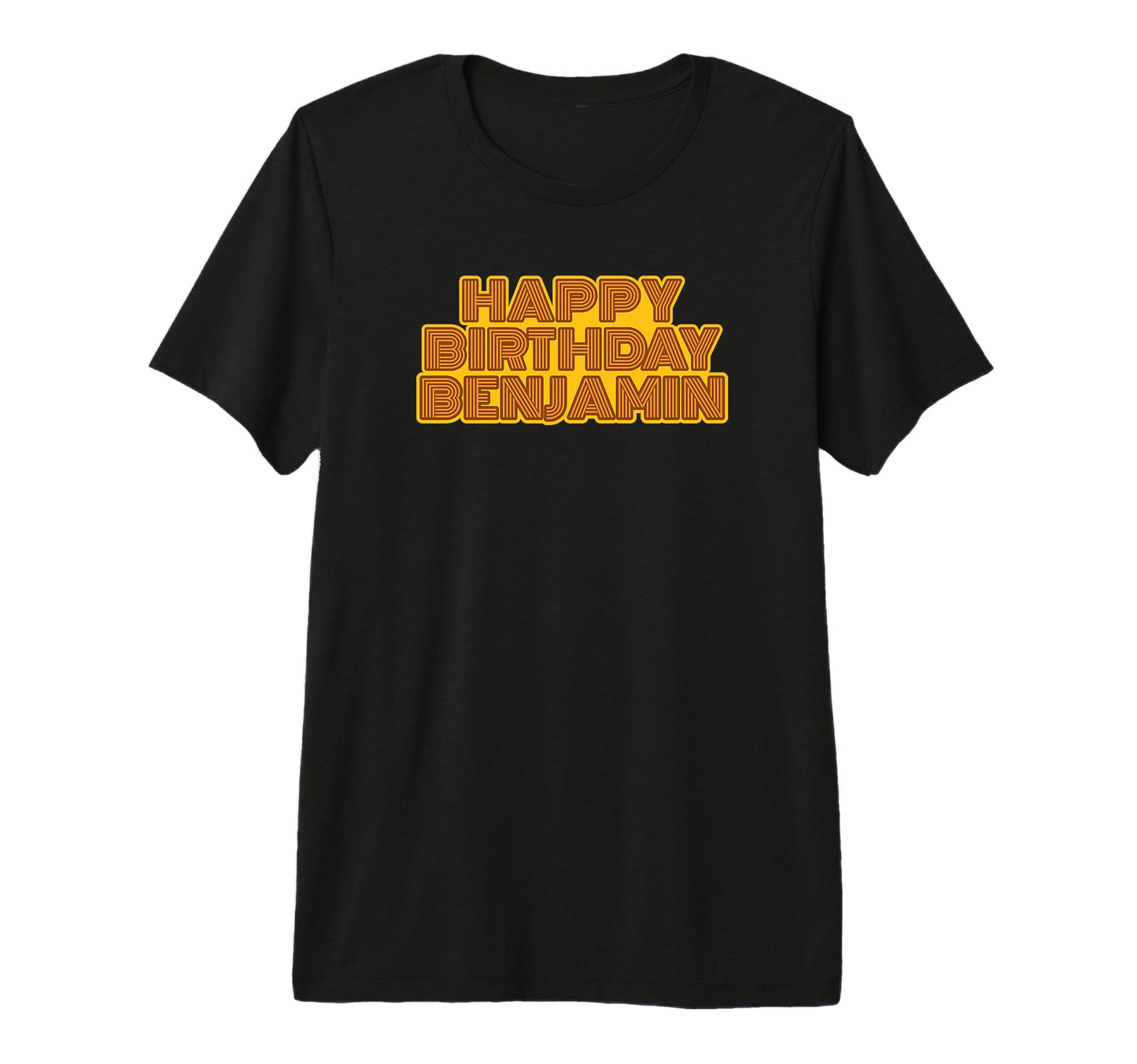Happy Birthday Benjamin Personalized T-Shirt - Custom Art Print for Adults - T-Shirt, Sweatshirt, Hoodie