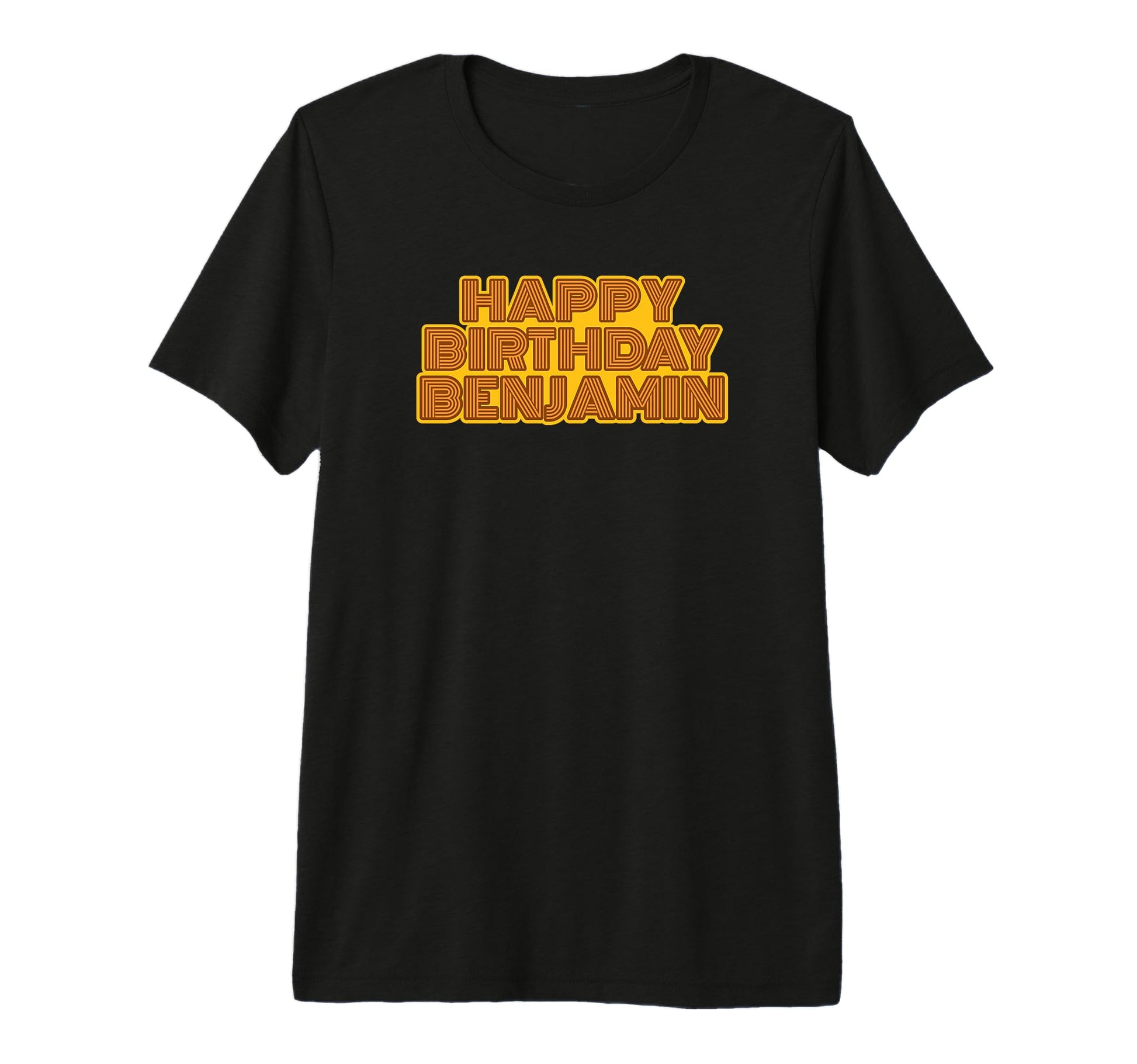 Happy Birthday Benjamin Personalized T-Shirt - Custom Art Print for Adults - T-Shirt, Sweatshirt, Hoodie