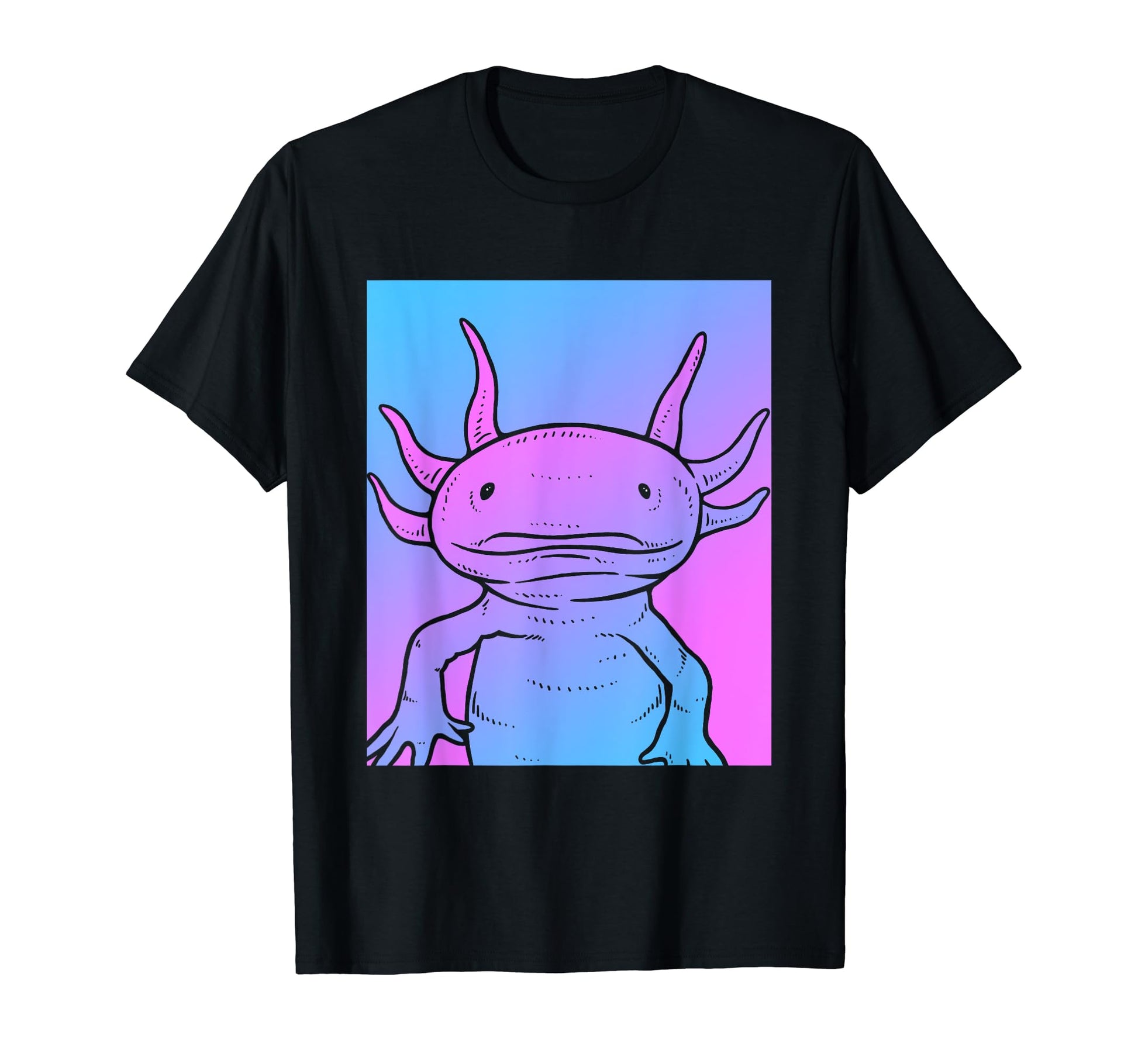 Vaporwave Axolotl Aesthetic Pastel Goth T-Shirt - Novelty Apparel Unisex - T-Shirt, Sweatshirt, Hoodie
