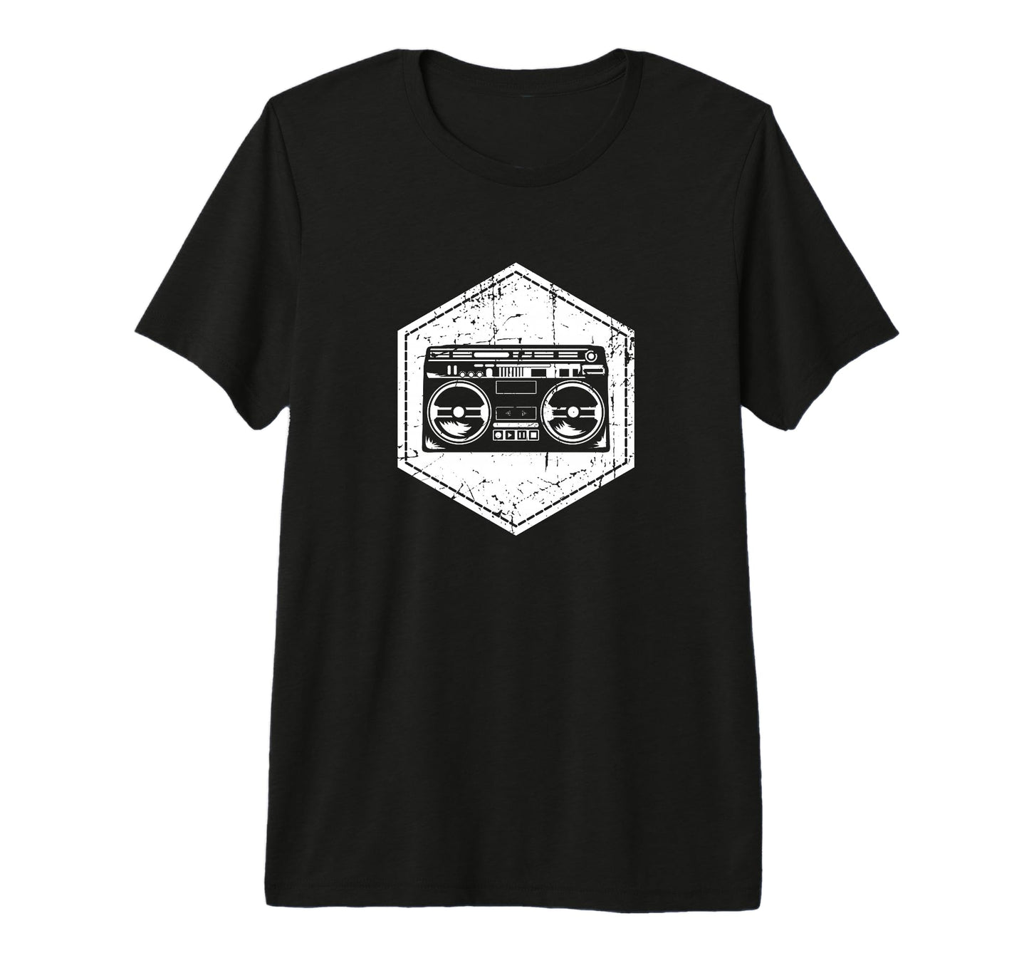 Boombox Rap Music 90S Hip Hop Party T-Shirt - Custom Art Print for Adults - T-Shirt, Sweatshirt, Hoodie