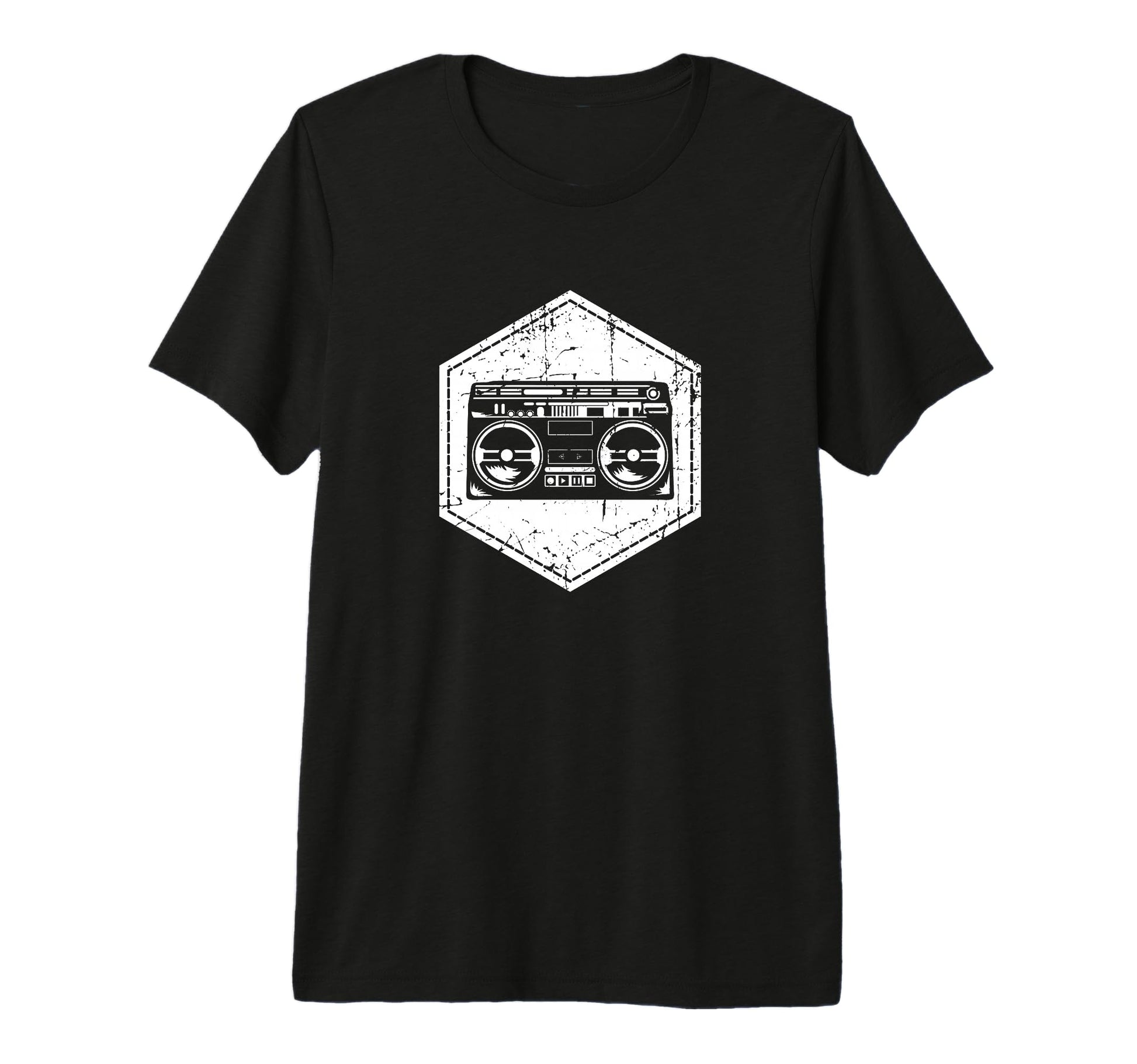 Boombox Rap Music 90S Hip Hop Party T-Shirt - Custom Art Print for Adults - T-Shirt, Sweatshirt, Hoodie
