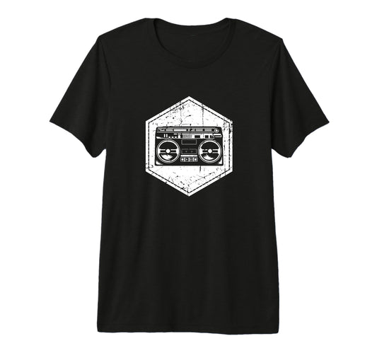 Boombox Rap Music 90S Hip Hop Party T-Shirt - Custom Art Print for Adults - T-Shirt, Sweatshirt, Hoodie