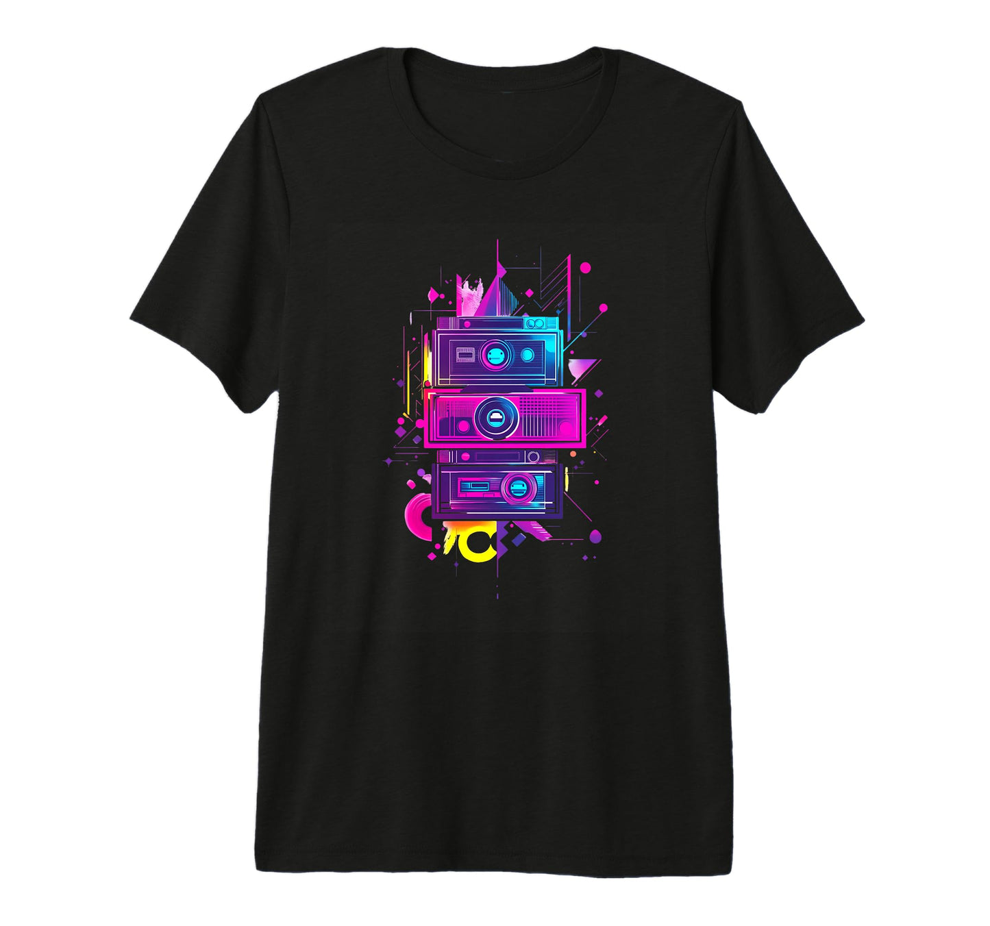 Colorful Camera Art Technology Tri Blend T-Shirt - Unique Graphic Men Women - T-Shirt, Sweatshirt, Hoodie