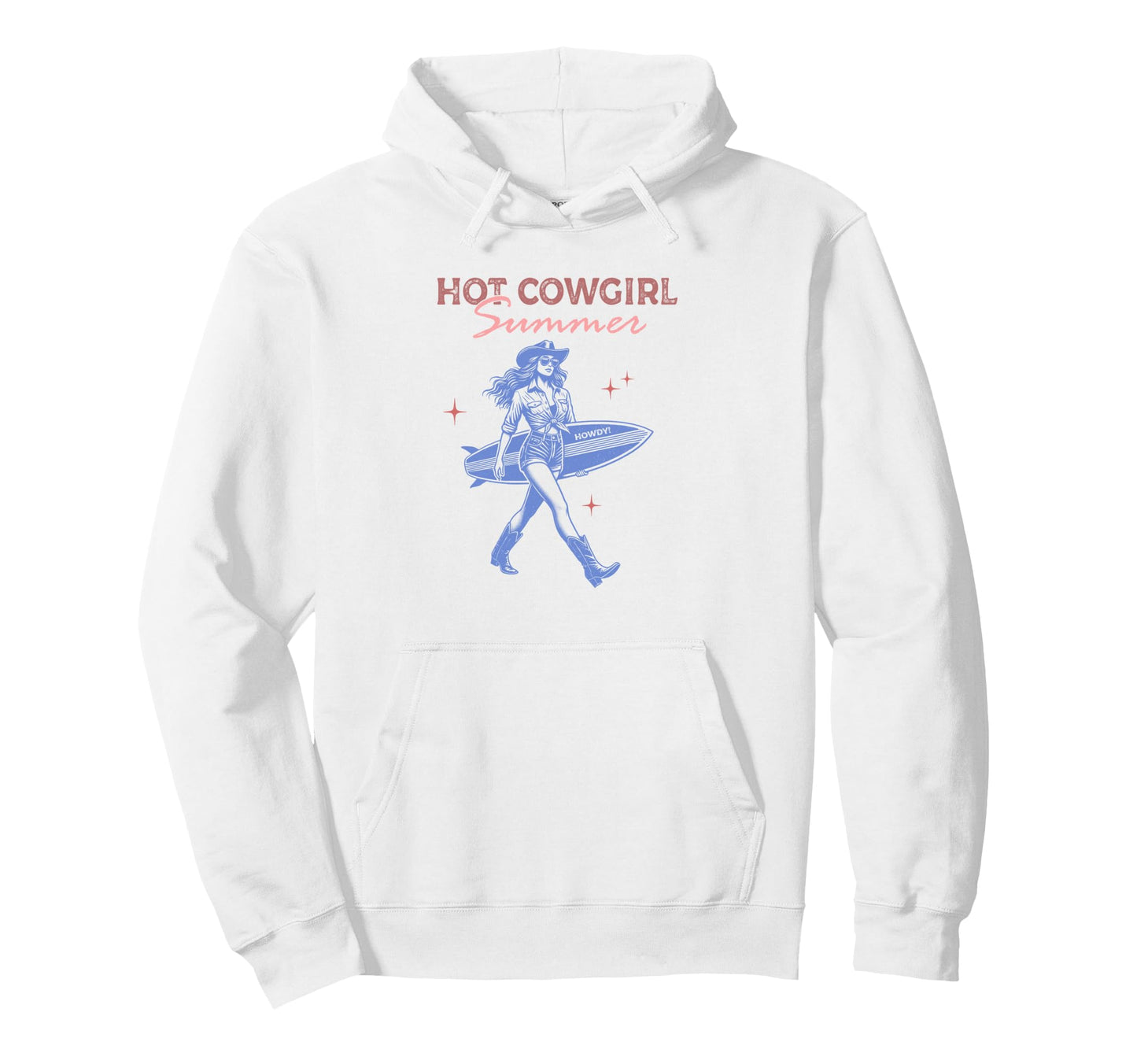 Hot Cowgirl Summer Western Fun Hoodie - Minimalist Print Unisex - T-Shirt, Sweatshirt, Hoodie