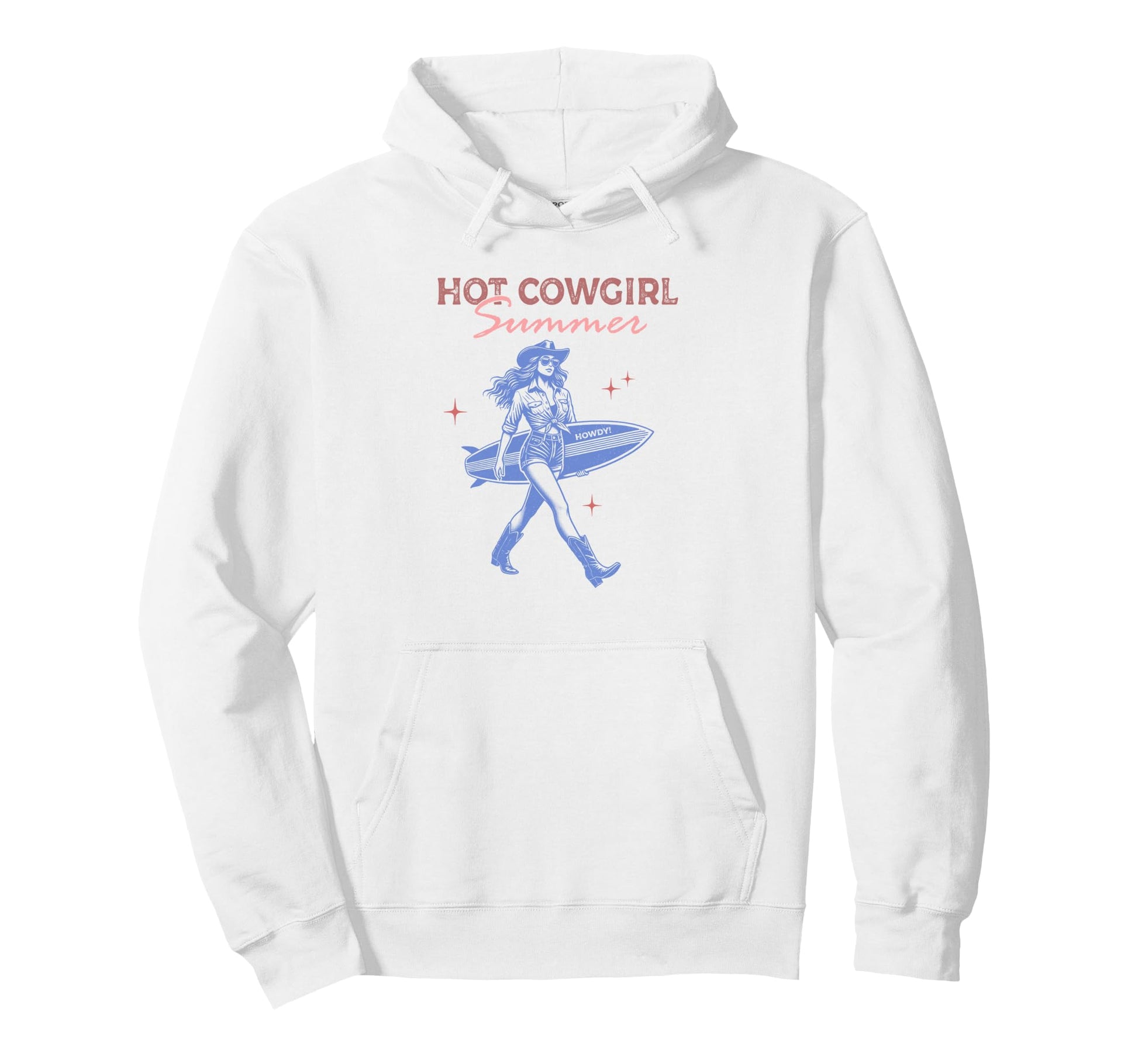 Hot Cowgirl Summer Western Fun Hoodie - Minimalist Print Unisex - T-Shirt, Sweatshirt, Hoodie
