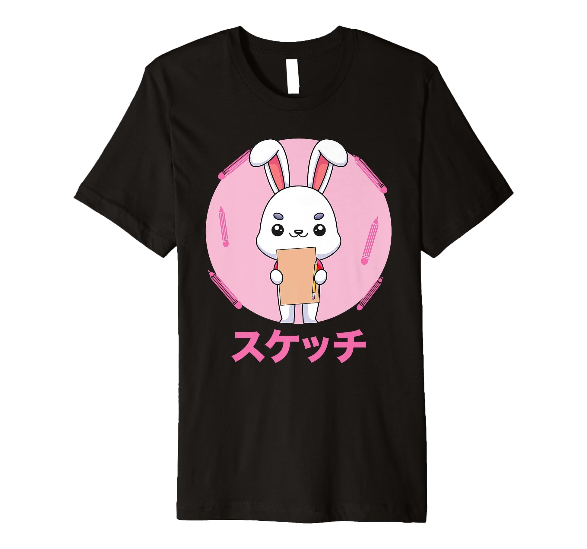 Rabbit Sketching Vaporwave Aesthetics T-Shirt - Custom Art Print Men Women - T-Shirt, Sweatshirt, Hoodie