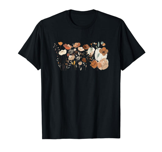 Boho Flower Flowers Grandma T-Shirt - Minimalist Print Unisex - T-Shirt, Sweatshirt, Hoodie