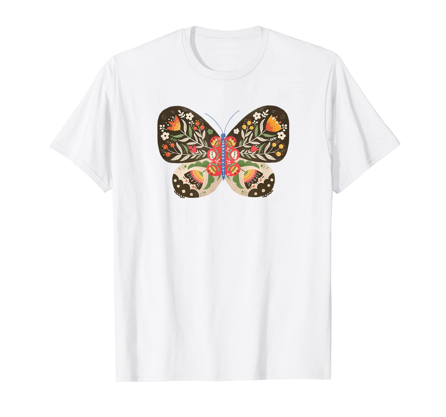 Boho Floral Butterfly T-Shirt - Fun Novelty Design Unisex - T-Shirt, Sweatshirt, Hoodie