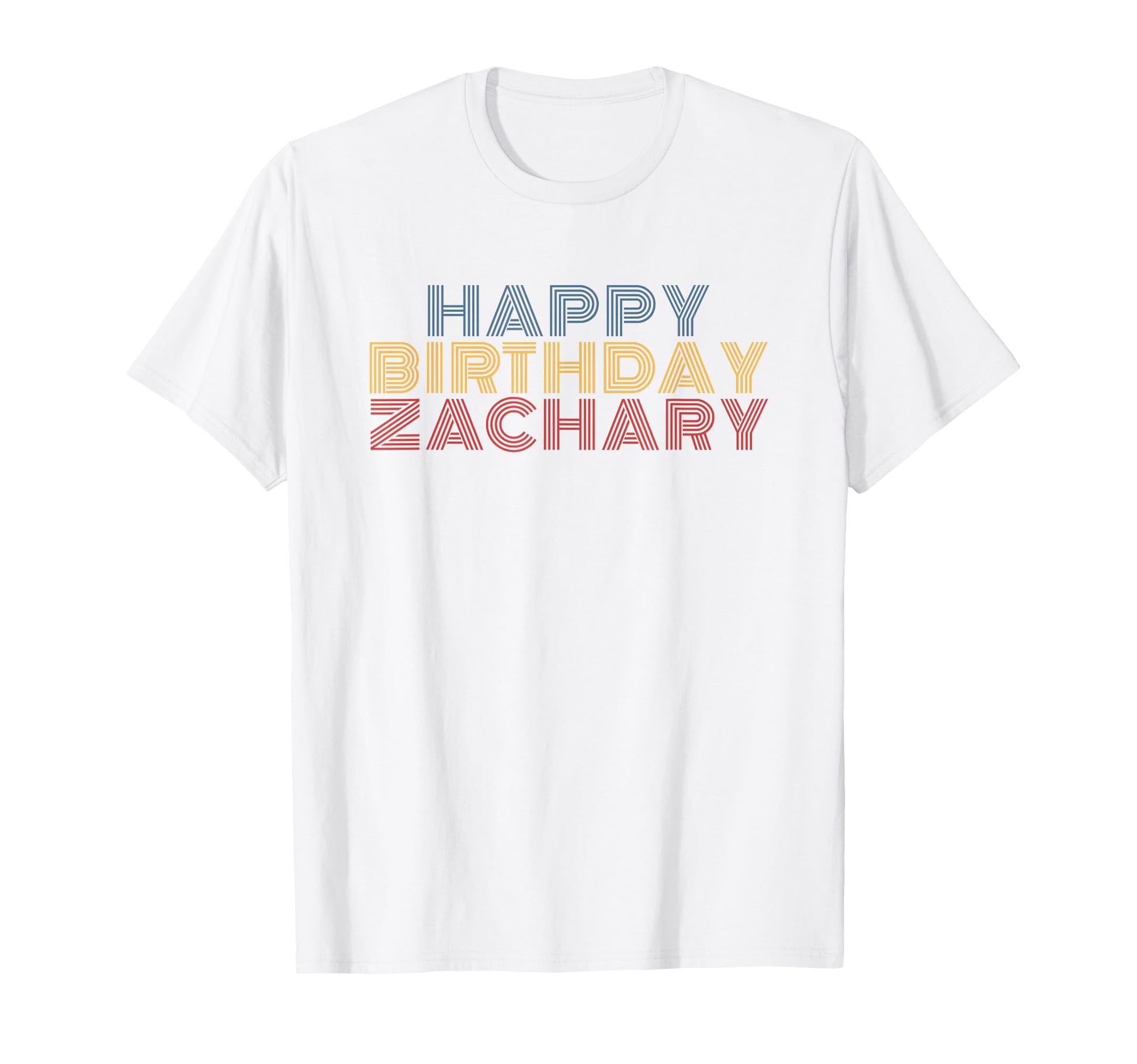 Happy Birthday Zachary Personalized Name T-Shirt - Trendy Graphic Unisex - T-Shirt, Sweatshirt, Hoodie