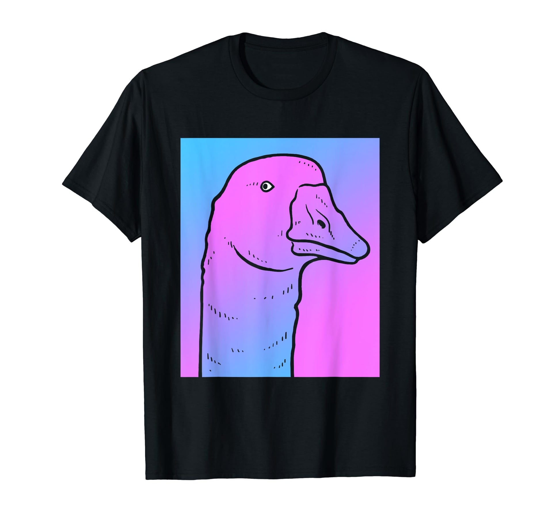 Vaporwave Goose Aesthetic Pastel T-Shirt - Minimalist Print for Adults - T-Shirt, Sweatshirt, Hoodie