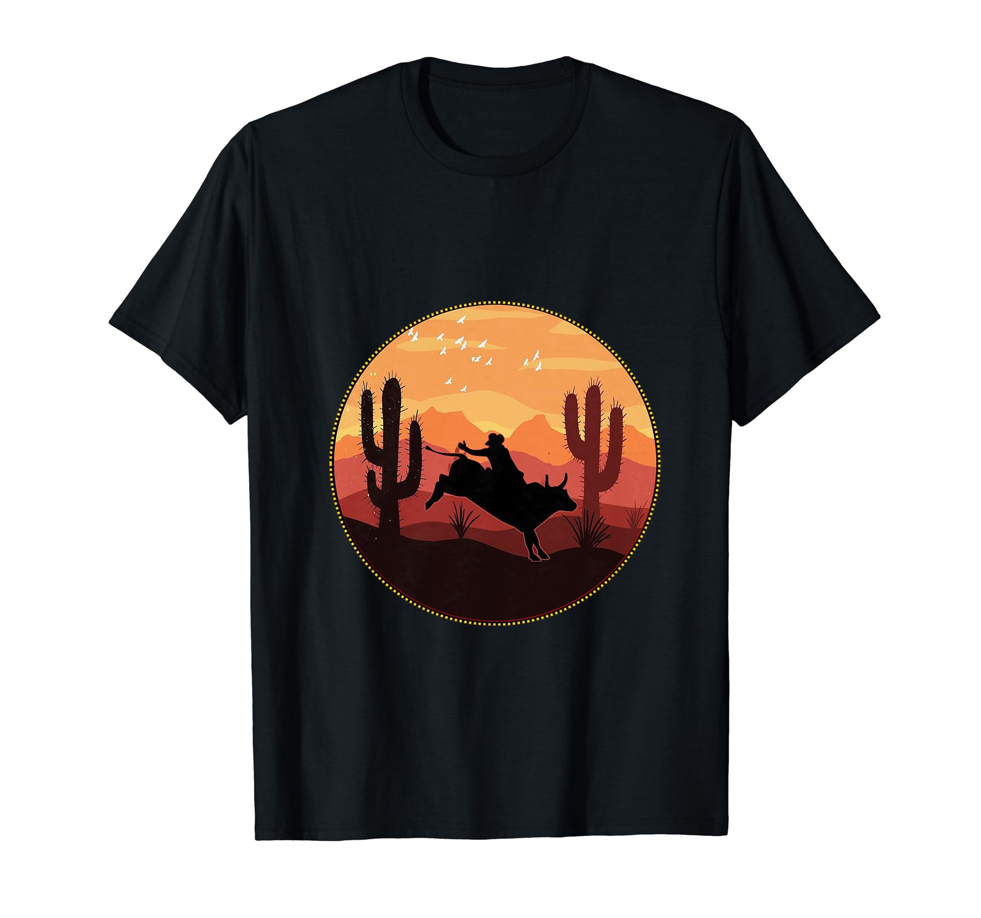 Bull Riding Cowboy Bull Rodeo T-Shirt - Unique Graphic Unisex - T-Shirt, Sweatshirt, Hoodie