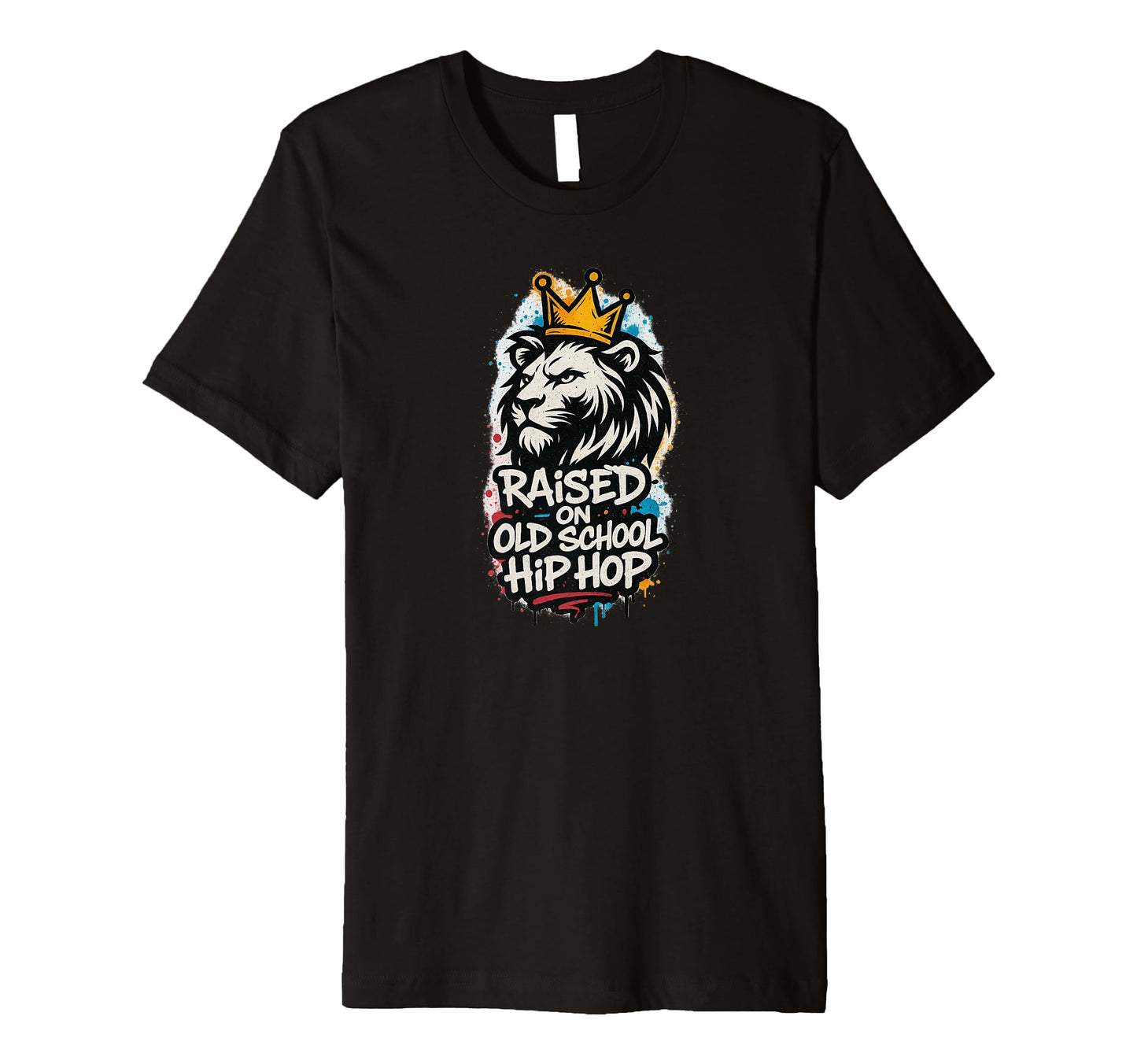 Raised Old School Hip Hop Rap T-Shirt - Fun Novelty Design for Adults - T-Shirt, Sweatshirt, Hoodie
