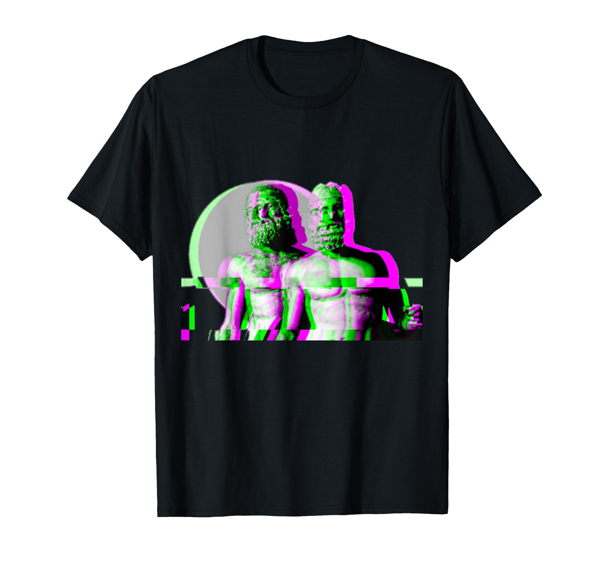 Bronzes Riace Glitch Vaporwave T-Shirt - Casual Everyday Wear for Adults - T-Shirt, Sweatshirt, Hoodie