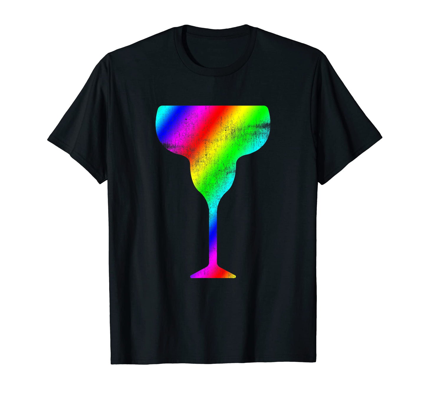 Rainbow Margarita Glass Art T-Shirt - Trendy Graphic Unisex - T-Shirt, Sweatshirt, Hoodie