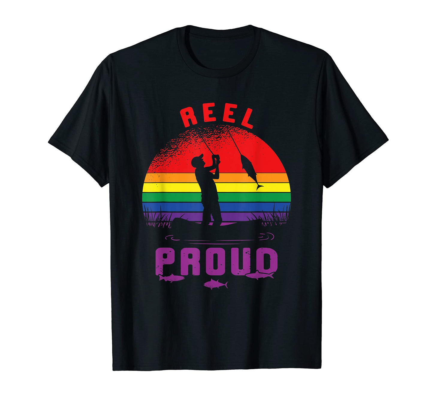 Lgbt Fishing Reel Proud Gay Angler T-Shirt - Aesthetic Graphic for Adults - T-Shirt, Sweatshirt, Hoodie
